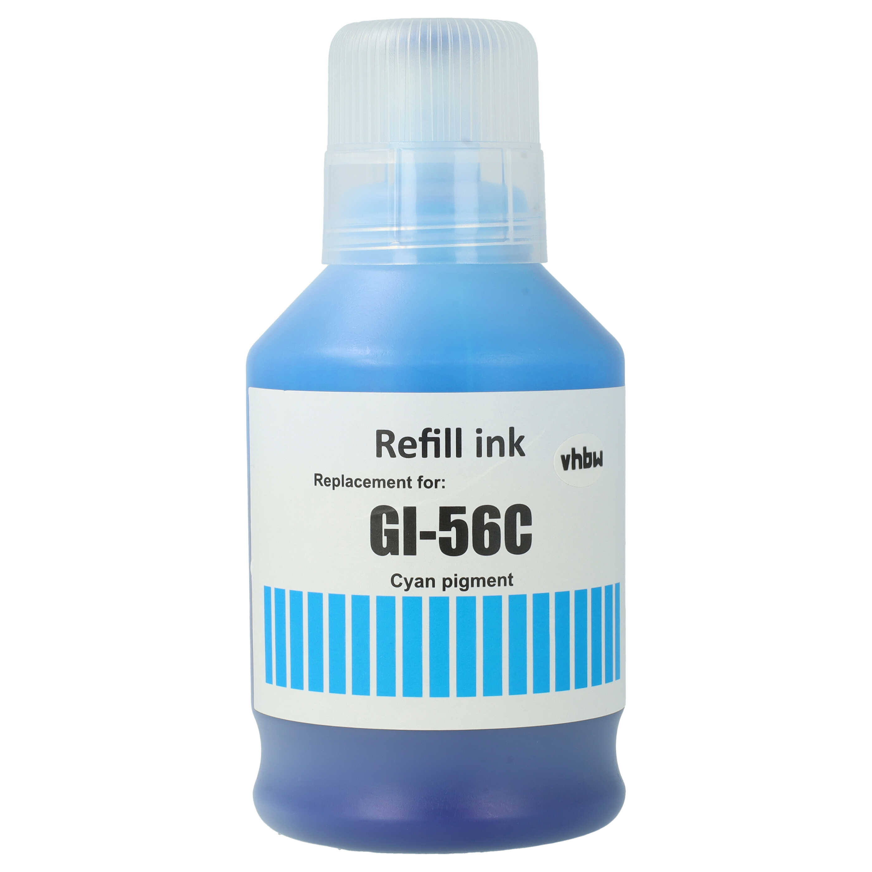 Refill Ink Cyan replaces Canon GI-56C, 4430C001 for Canon Printer - Pigmented, 135 ml