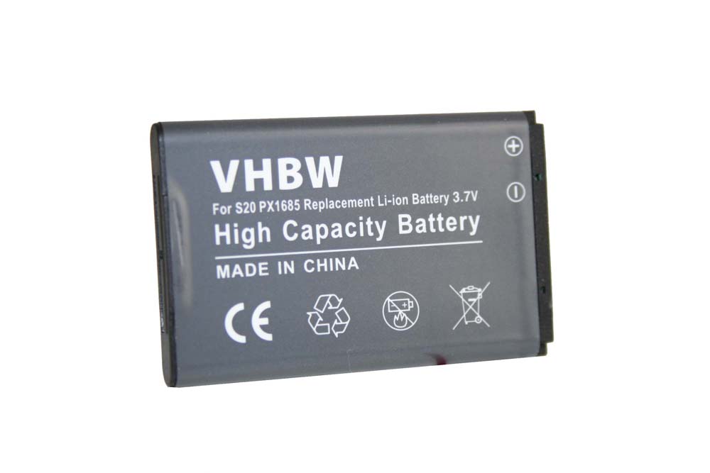 Batería reemplaza Toshiba 084-07042L-009, PX1685E-1BRS, PX1685E, PX1685 para videocámara - 1000 mAh, 3,7 V