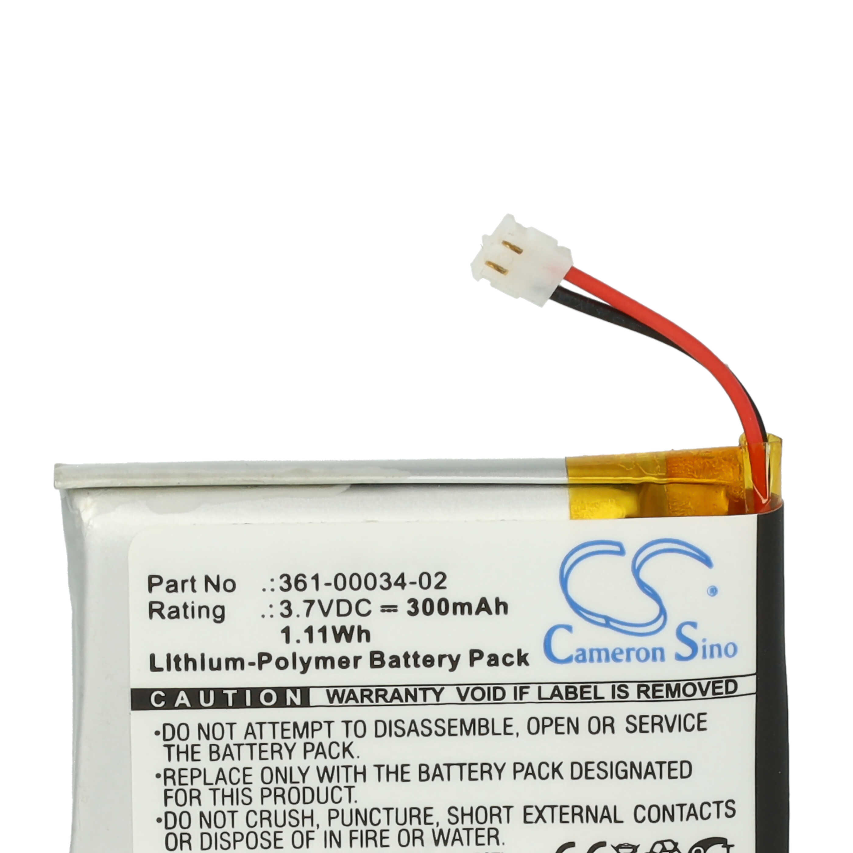 Smartwatch-Akku als Ersatz für Garmin 361-00034-02 - 300mAh 3,7V Li-Polymer + Werkzeug-Set