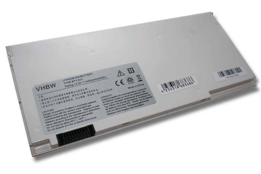 Notebook-Akku als Ersatz für MSI BTY-S31, BTY-S32 - 4400mAh 14,8V Li-Ion