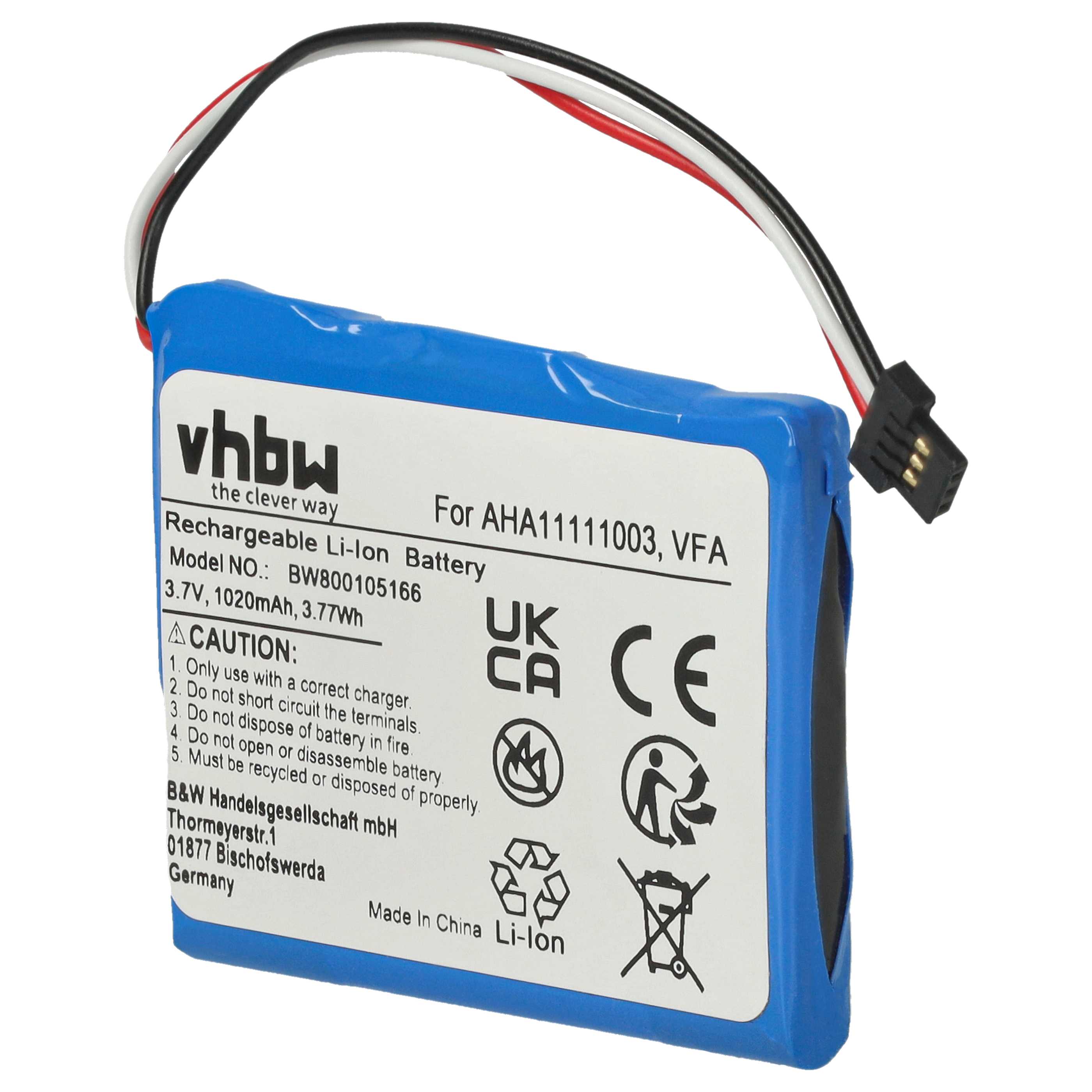 Akumulator do nawigacji GPS zamiennik TomTom VFA, AHA11111003 - 1020 mAh 3,7 V Li-Ion