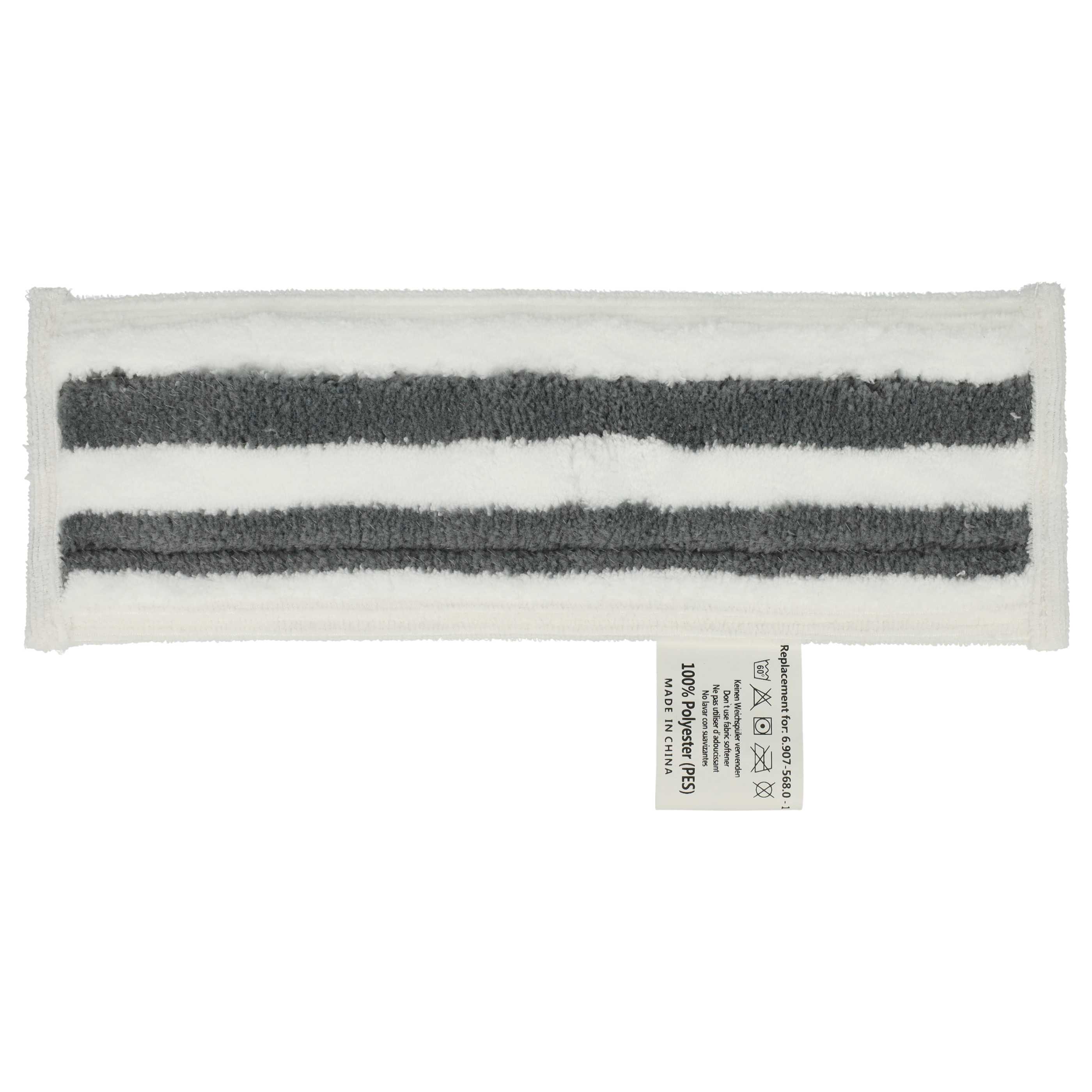 4x Lingette remplace Kärcher 2.863-309.0 pour nettoyeur vapeur Kärcher - microfibre, à scratch, blanc, gris