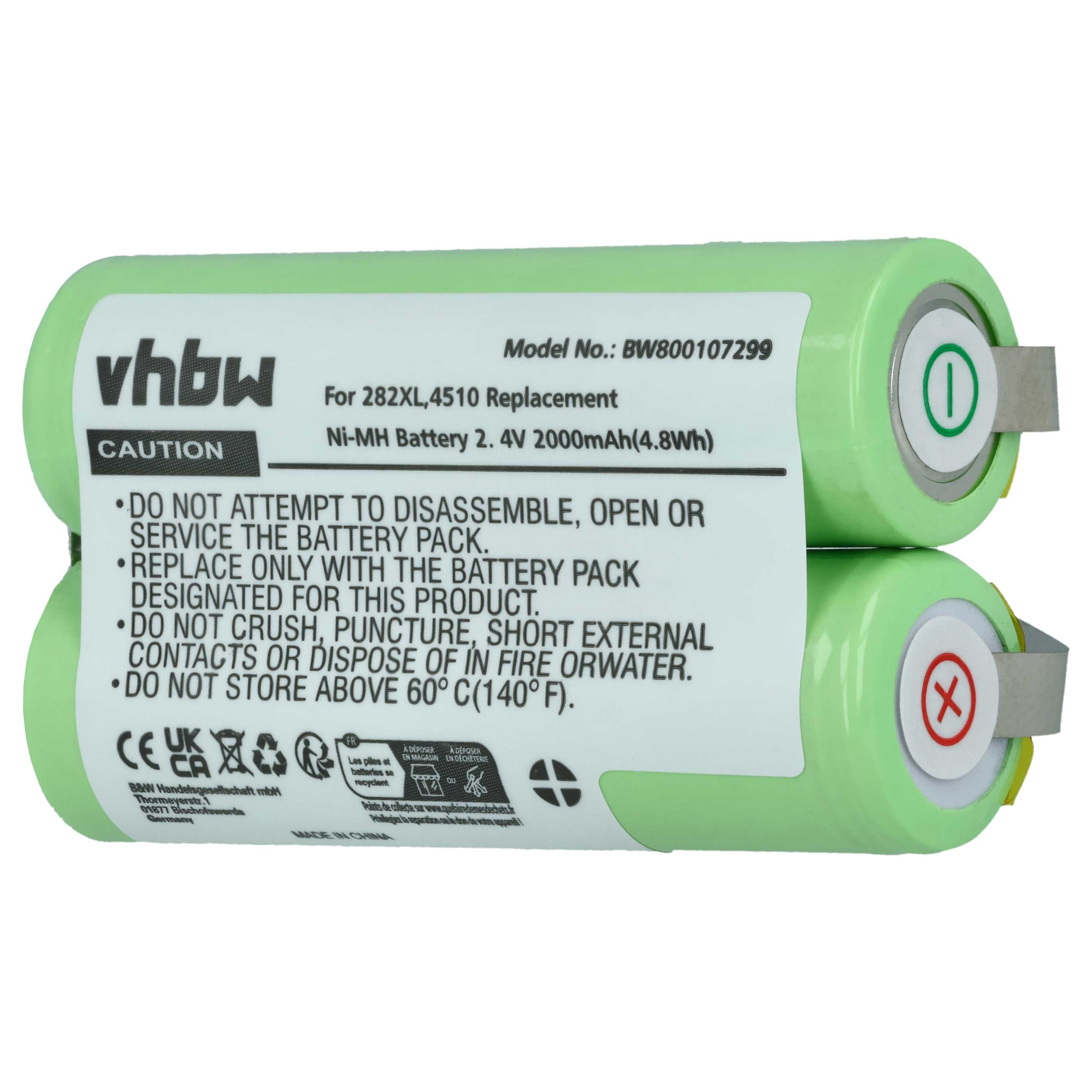 Electric Razor Battery Replacement for 138-10673, 138-10334, 4822-138-10334, 138-10727 - 2000 mAh 2.4 V NiMH