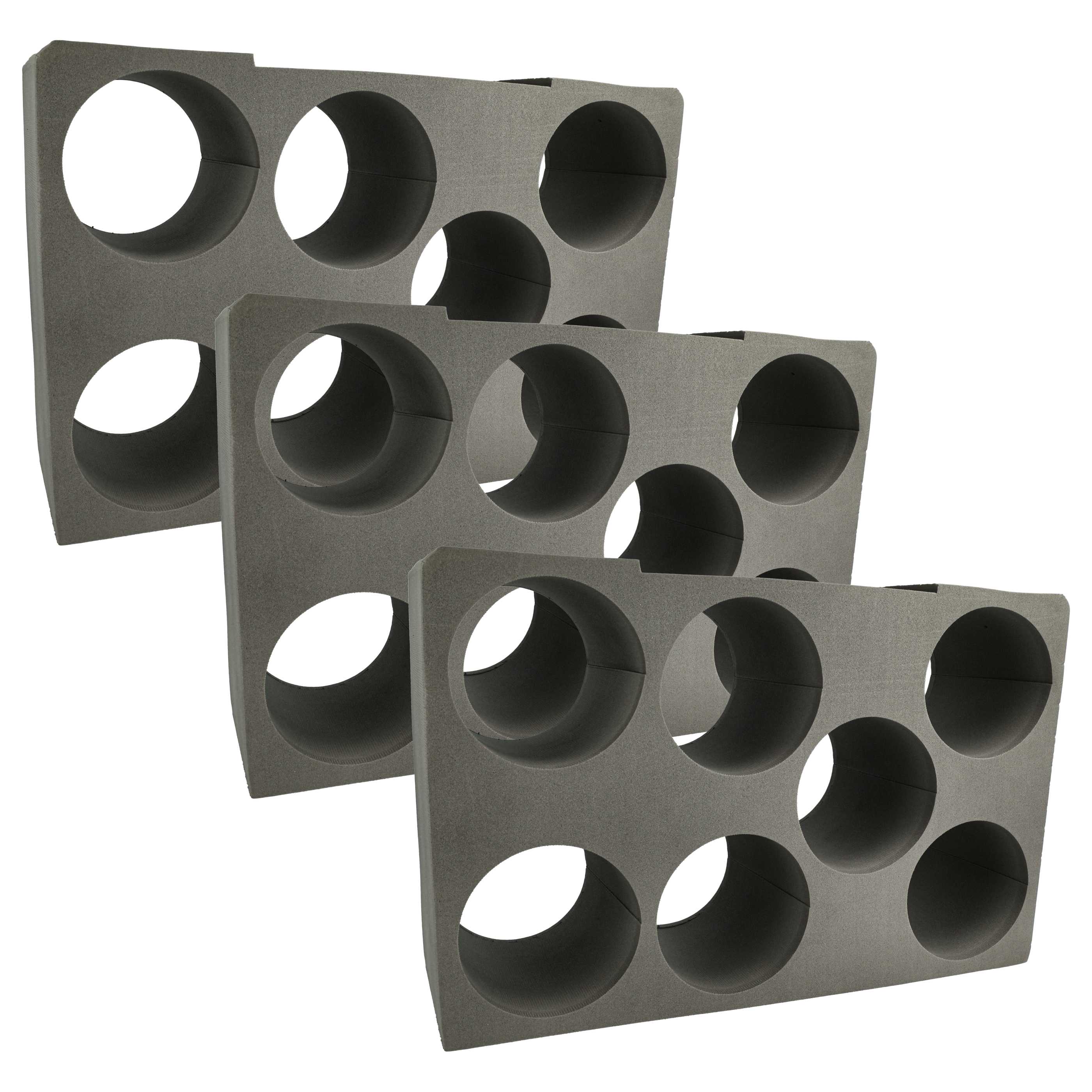 3x Foam Inlay for 7 Cartridges Suitable for Bosch Sortimo Tool Box - Cartridge Insert