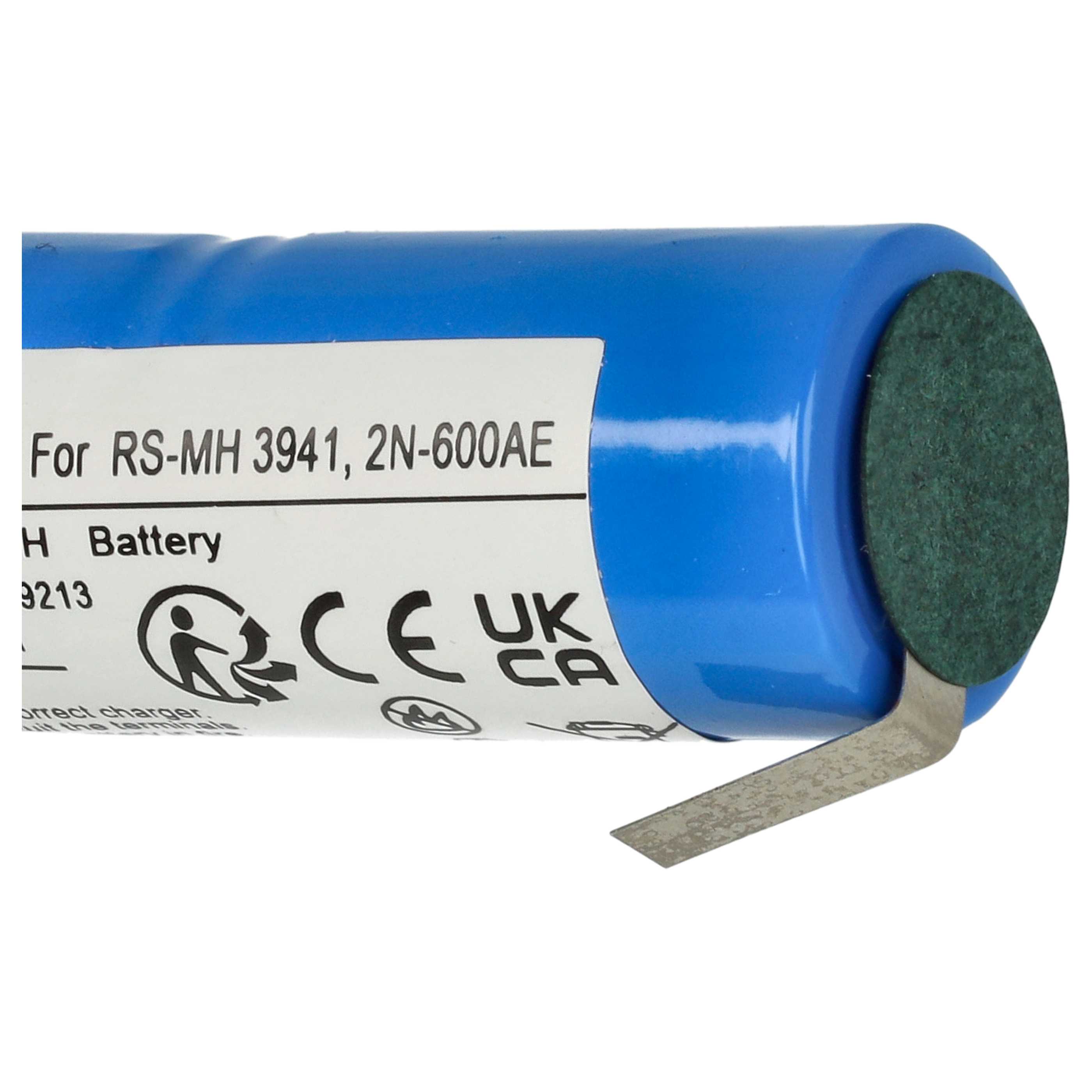 Elektrische Zahnbürste-Akku als Ersatz für 4717, Cd 9S-RWT05, 2N-600AE, 1103425149 - 1200mAh 2,4V NiMH