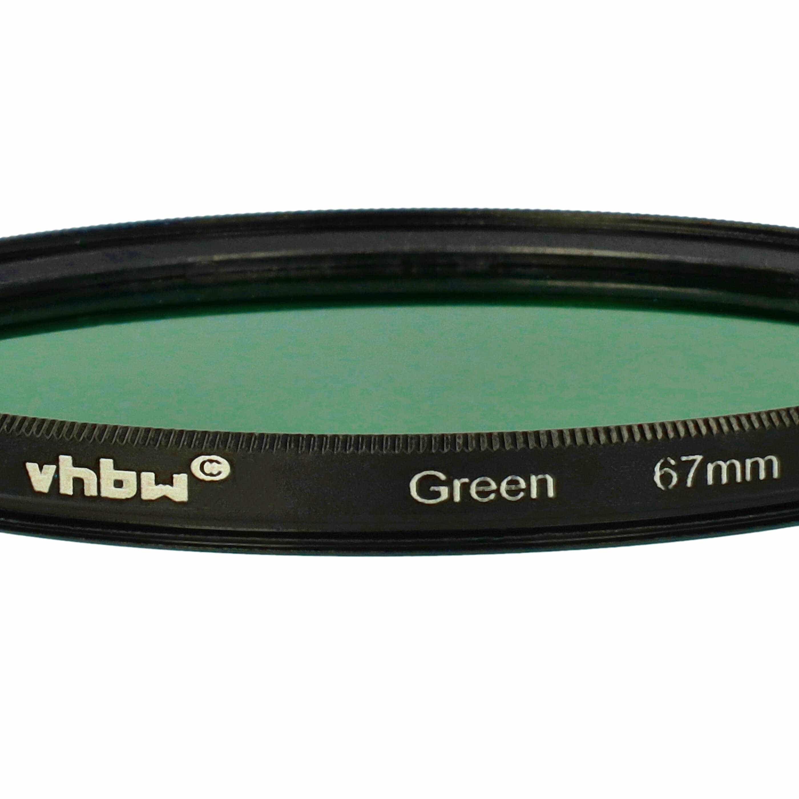 Farbfilter grün passend für Kamera Objektive mit 67 mm Filtergewinde - Grünfilter