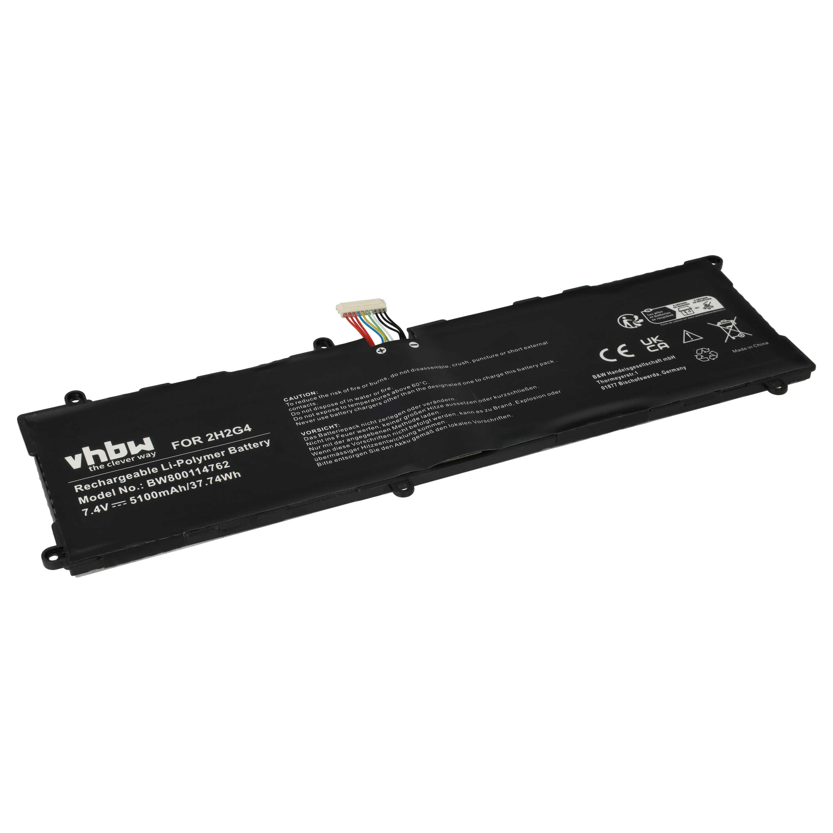 Tablet Battery Replacement for Dell TXJ69, 2H2G4 21CP5/63/105, HFRC3, 2H2G4 - 5100 mAh 7.4 V Li-polymer