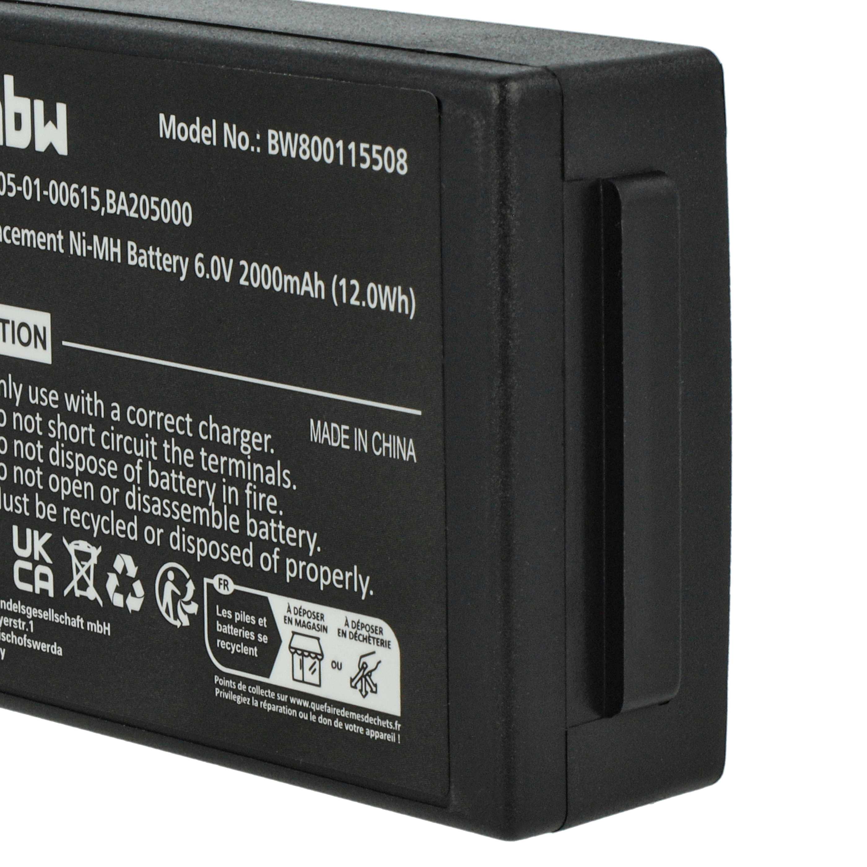 5x Akumulator do zdalnego sterowania zamiennik HBC 005-01-00615, BA205000, BA205030 - 2000mAh 6V NiMH
