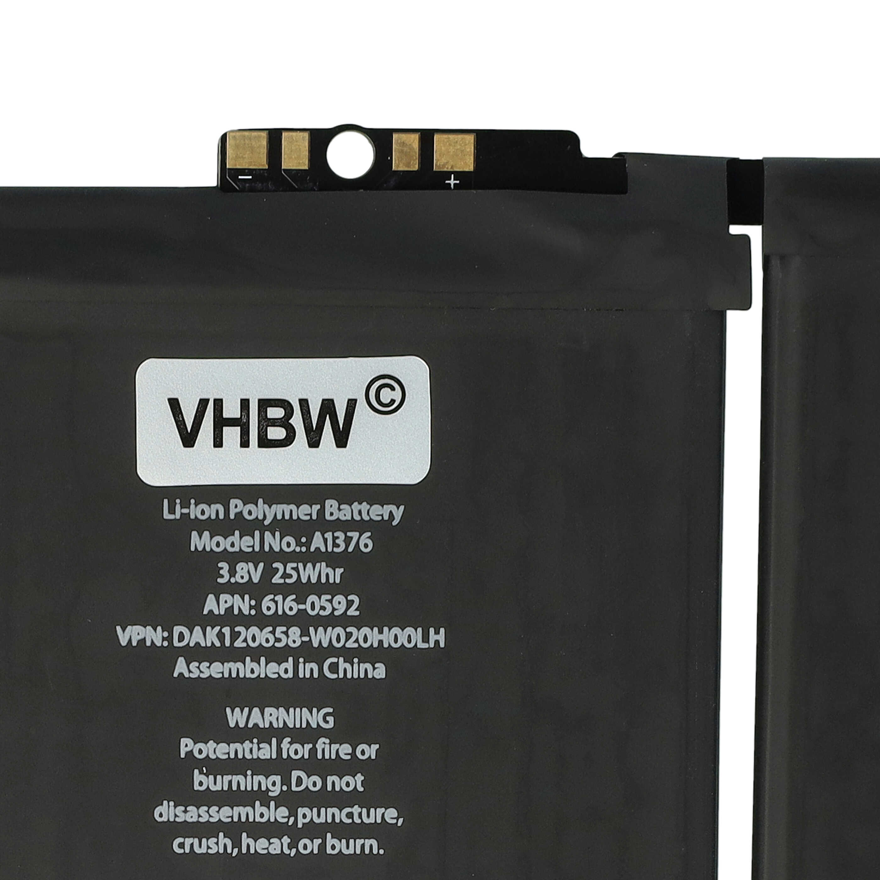 Batteria per tablet sostituisce Apple 616-0572, 616-0561, 616-0559 Apple - 6500mAh 3,7V Li-Poly
