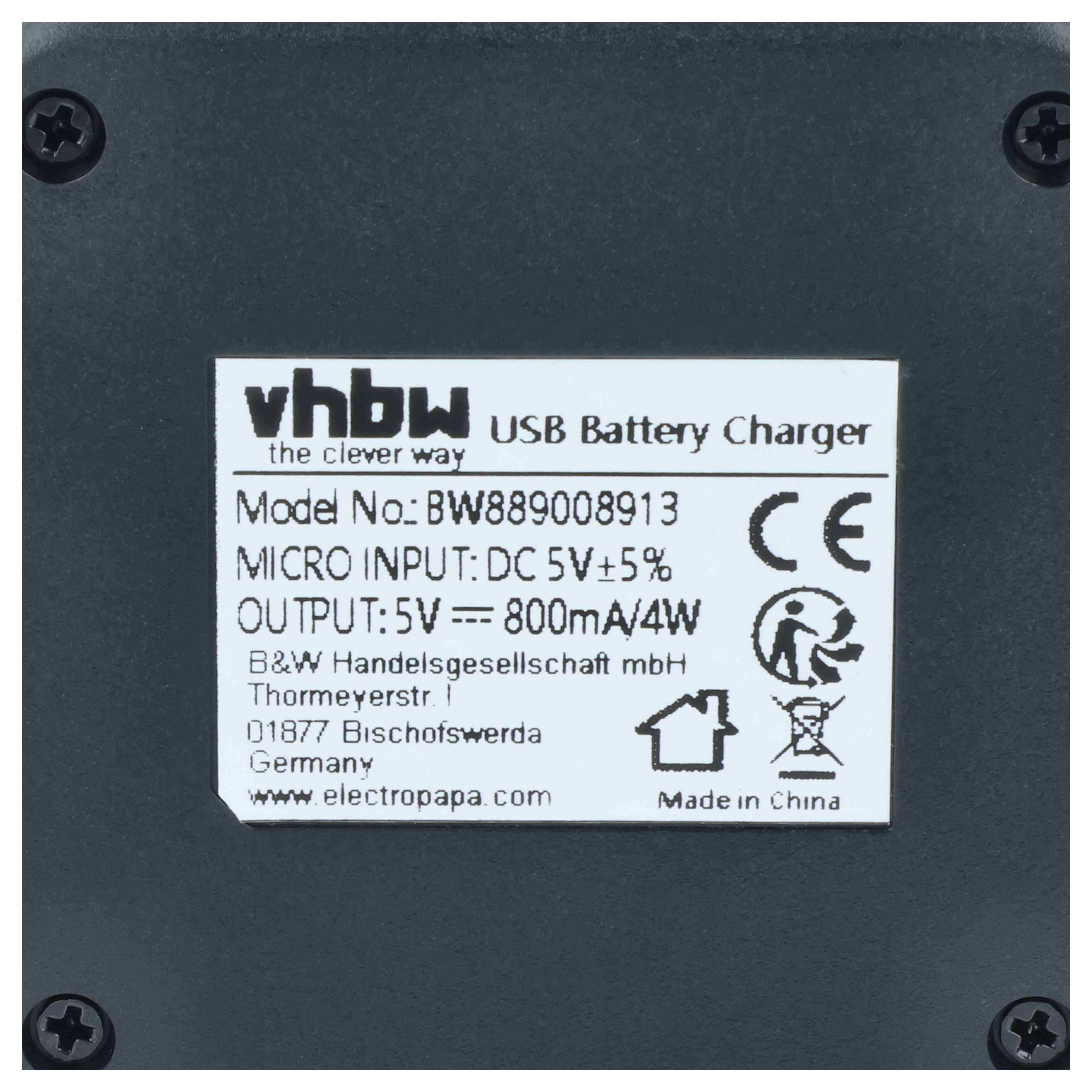 Battery Charger Micro-USB + Cable Micro-USB suitable for Ring Video Doorbell Digital Camera