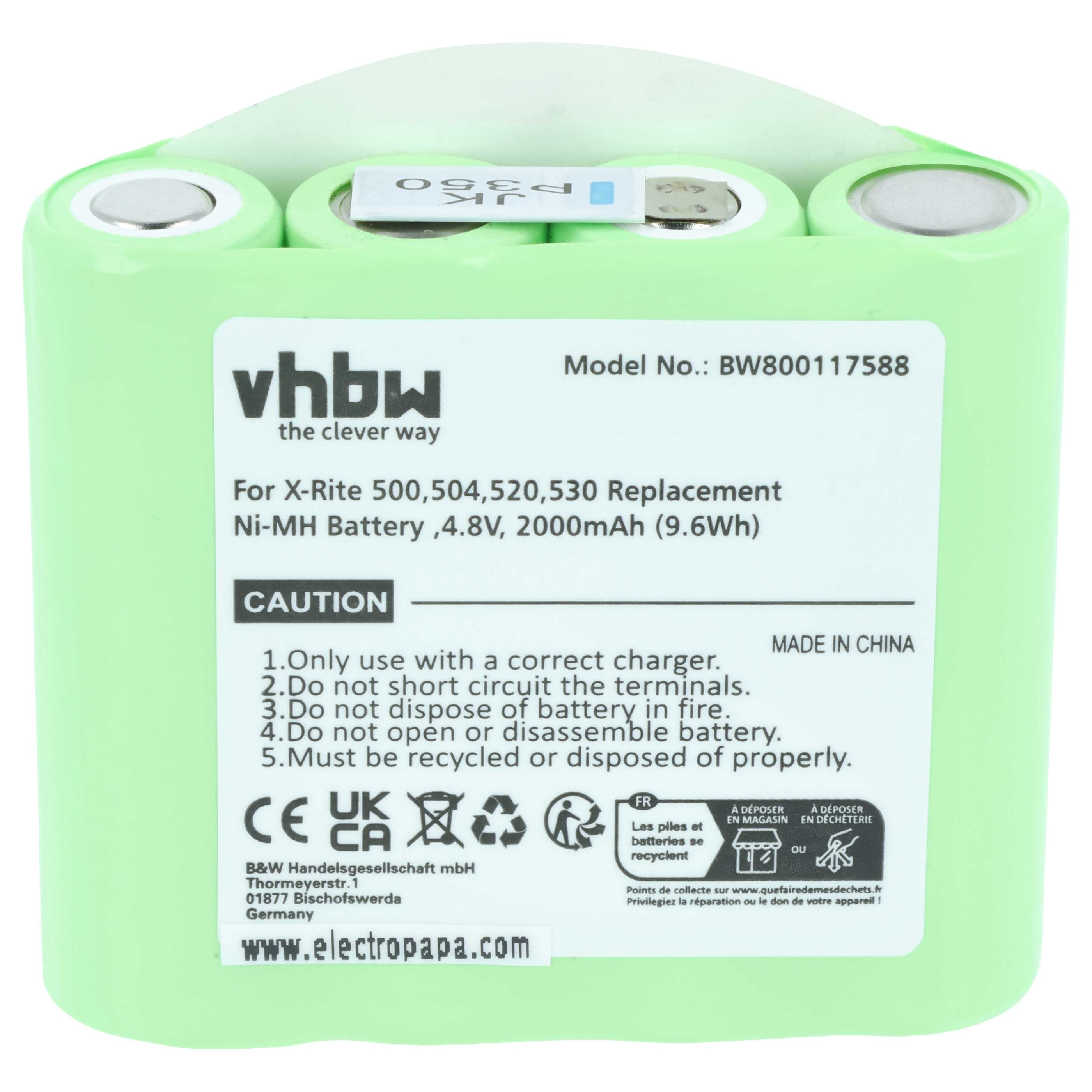 Akumulator do przyrządu pomiarowego zamiennik X-Rite SE15-26 - 2000 mAh 4,8 V NiMH