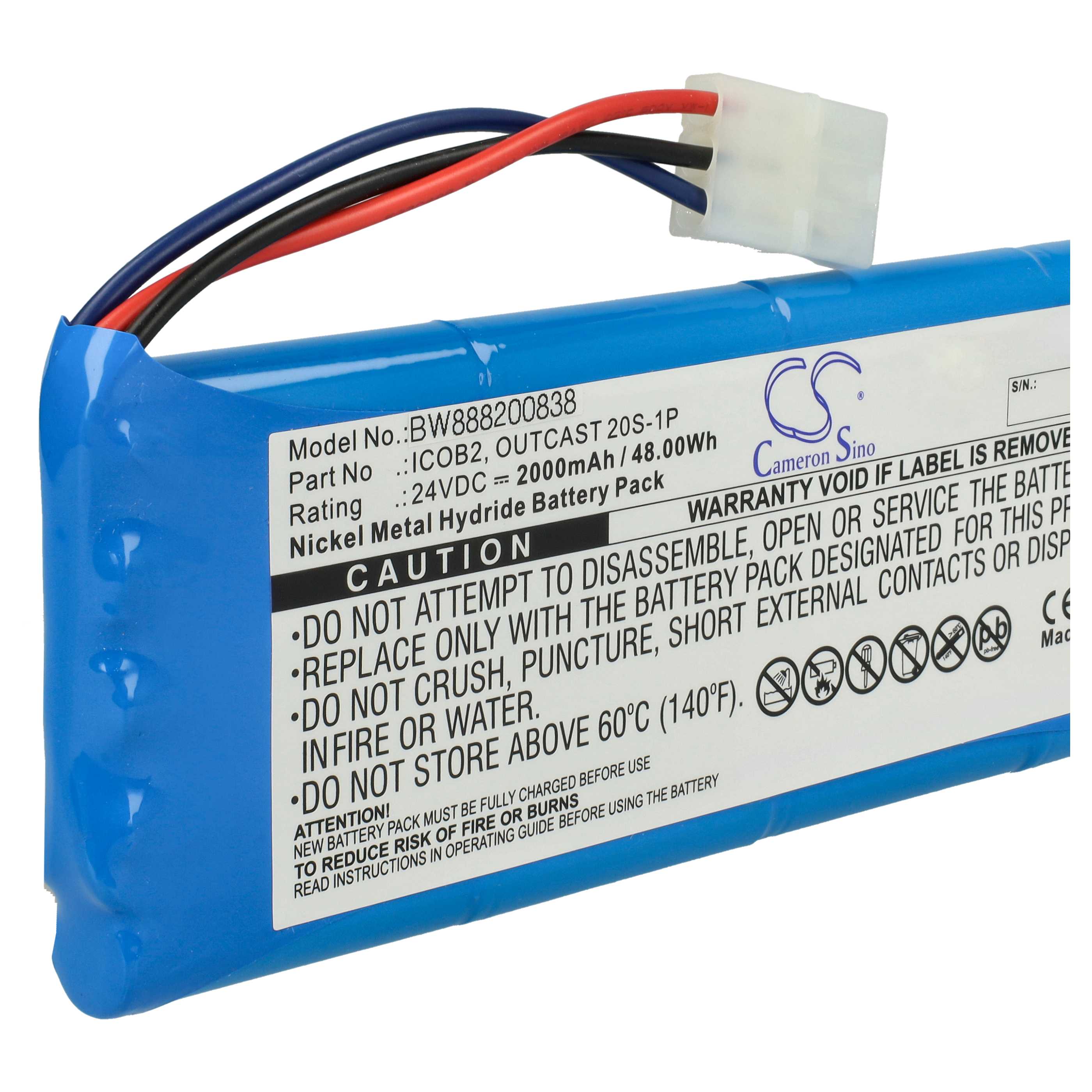 Akumulator do głośnika zamiennik Soundcast 20S-1P, ICOB2 - NiMH 2000mAh