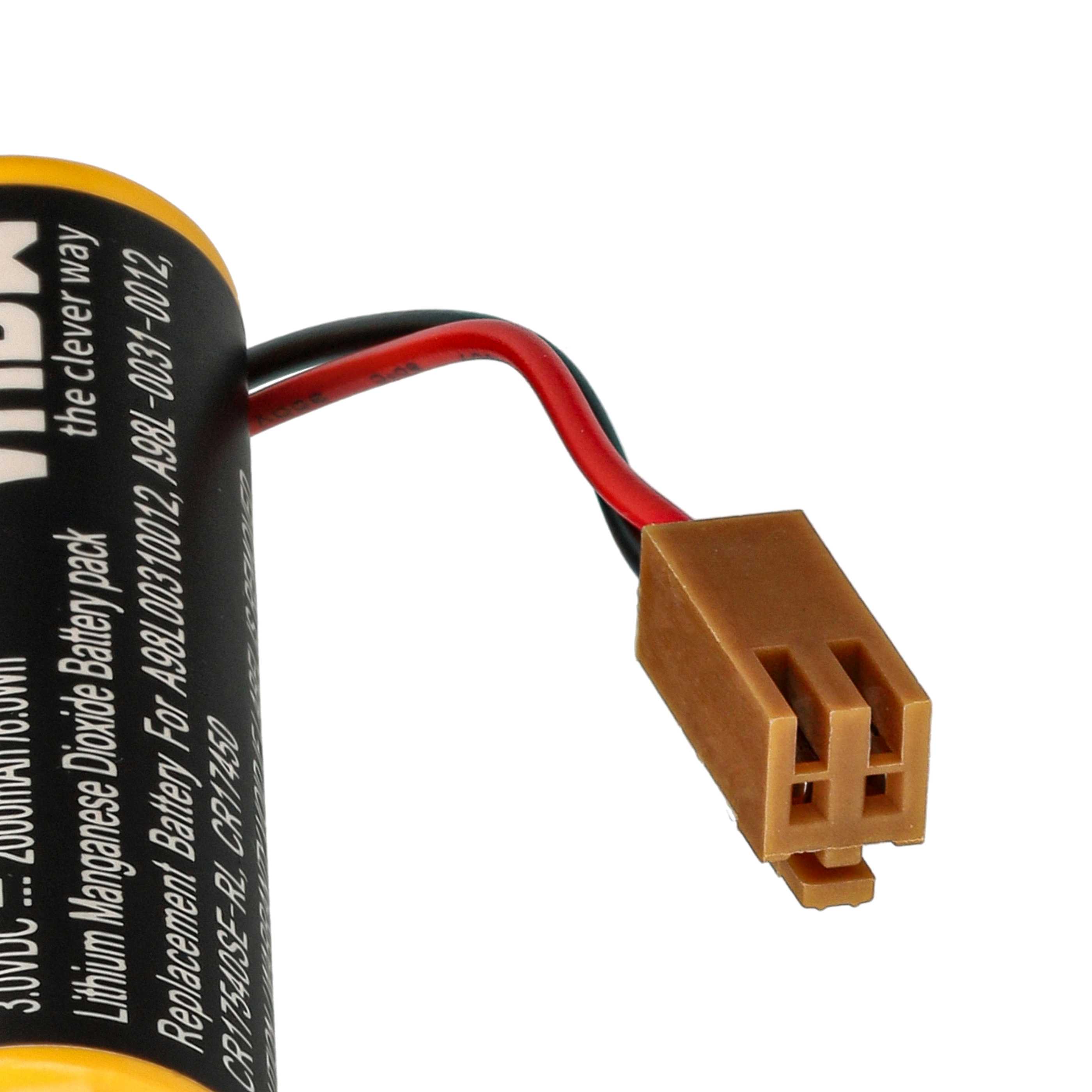Batería reemplaza FDK CR8-LHC para controlador (2000 mAh, 3 V, Li-MnO2)