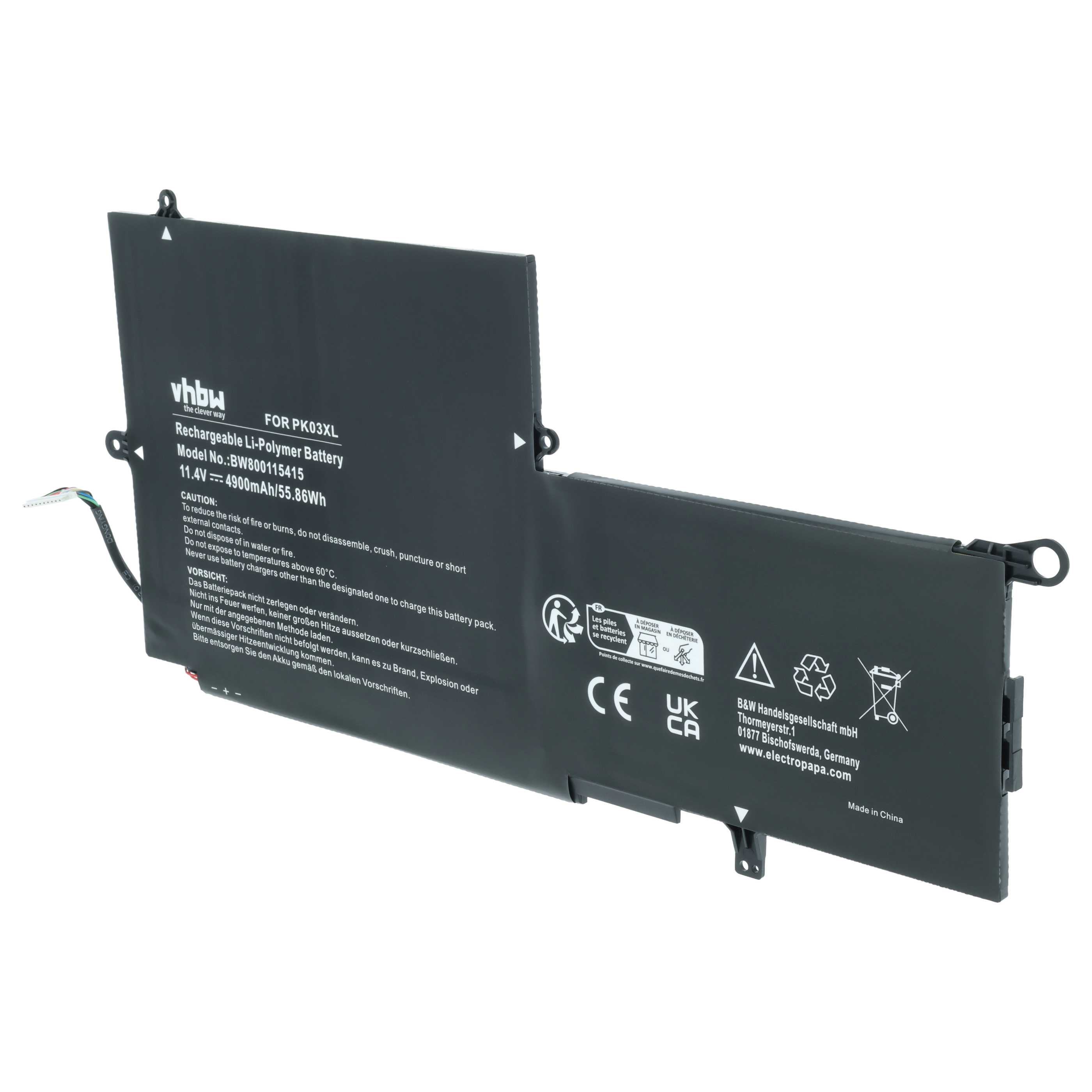 Akumulator do laptopa zamiennik HP 788237-2C2, 788237-2C1, 6789116-005 - 4900 mAh 11,4 V LiPo, czarny