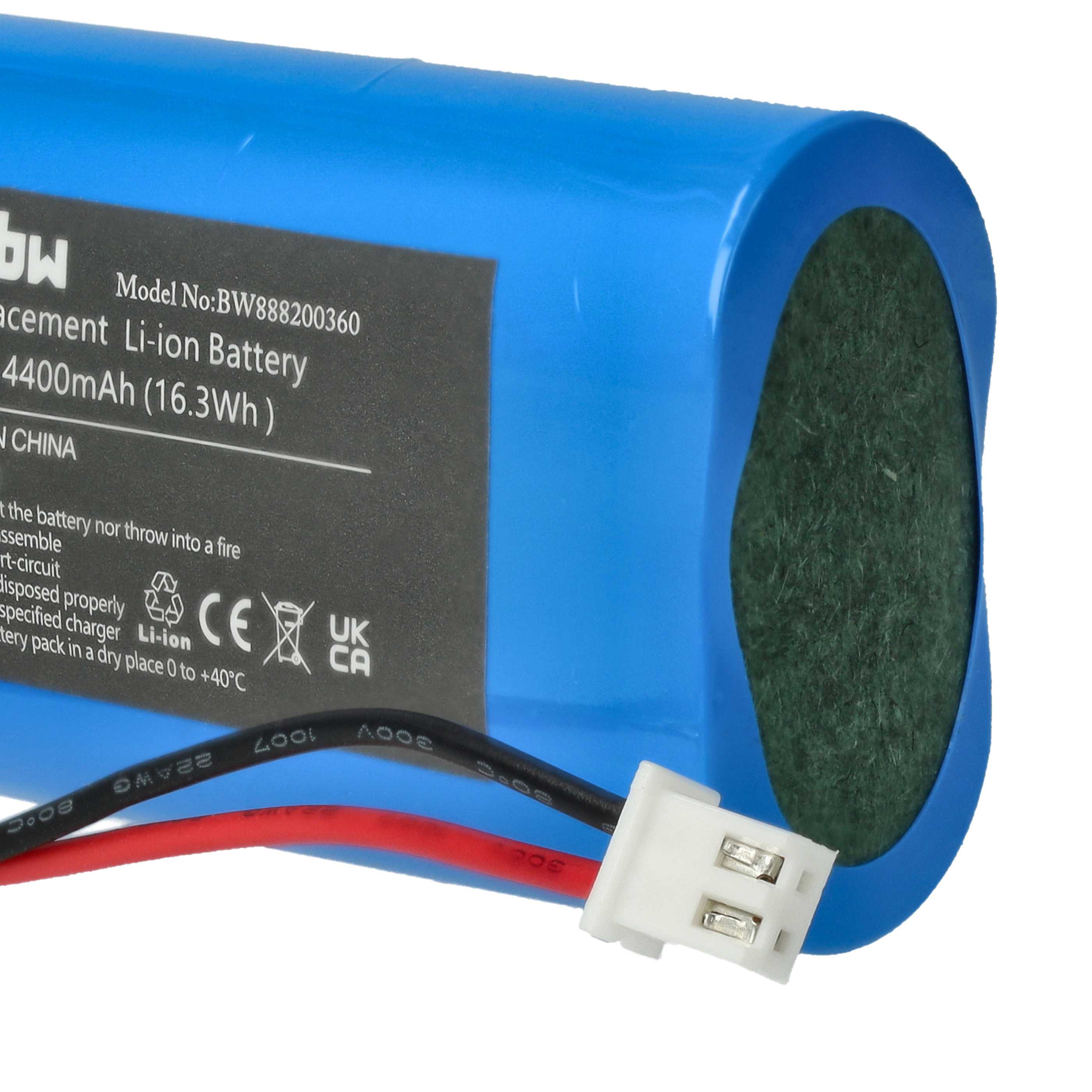 Batería reemplaza Sigor 4508401 para lámpara Zafferano - 4400 mAh 3,7 V Li-Ion