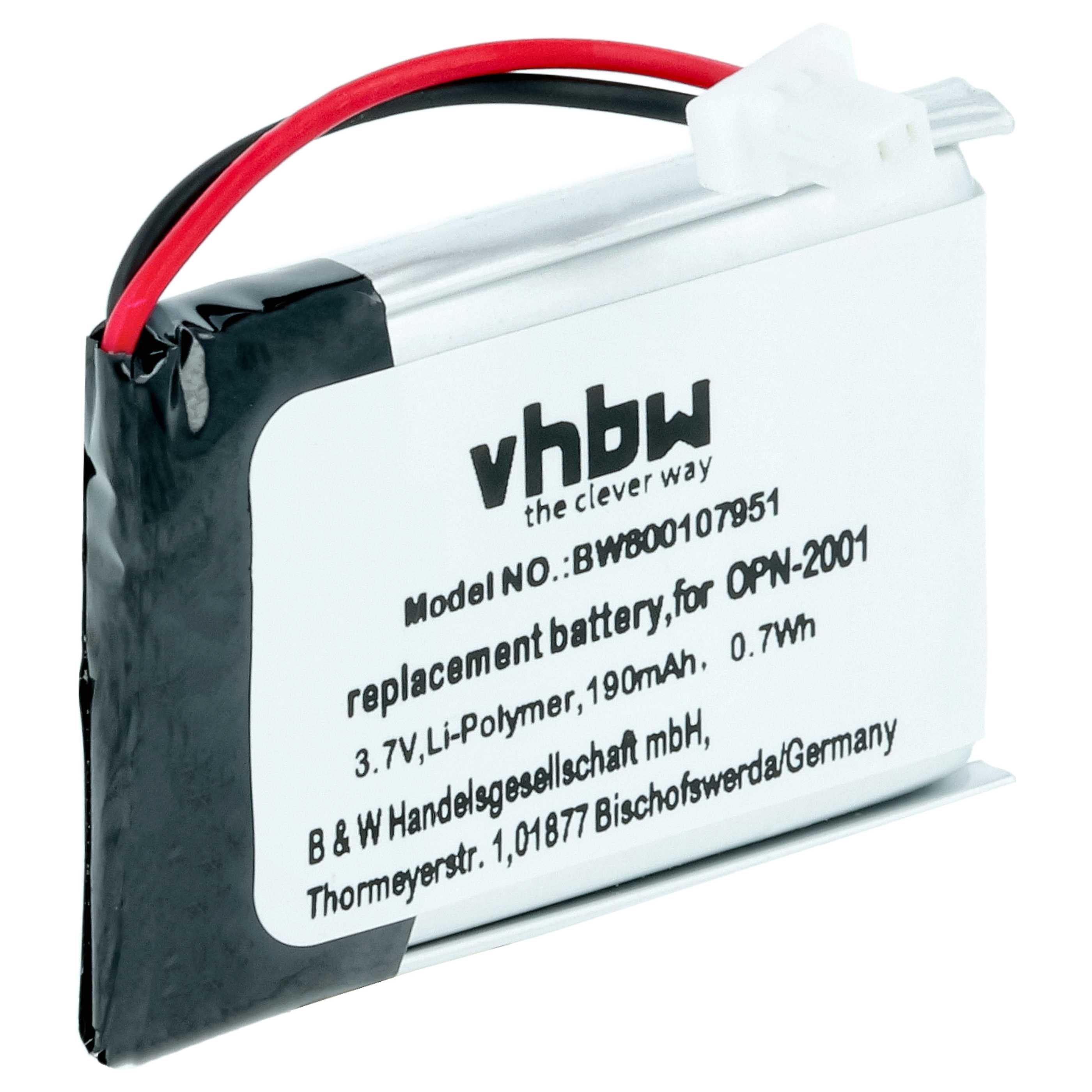 Battery replaces Opticon OPN-2001 for Opticon Barcode Scanner POS - 190 mAh 3.7 V