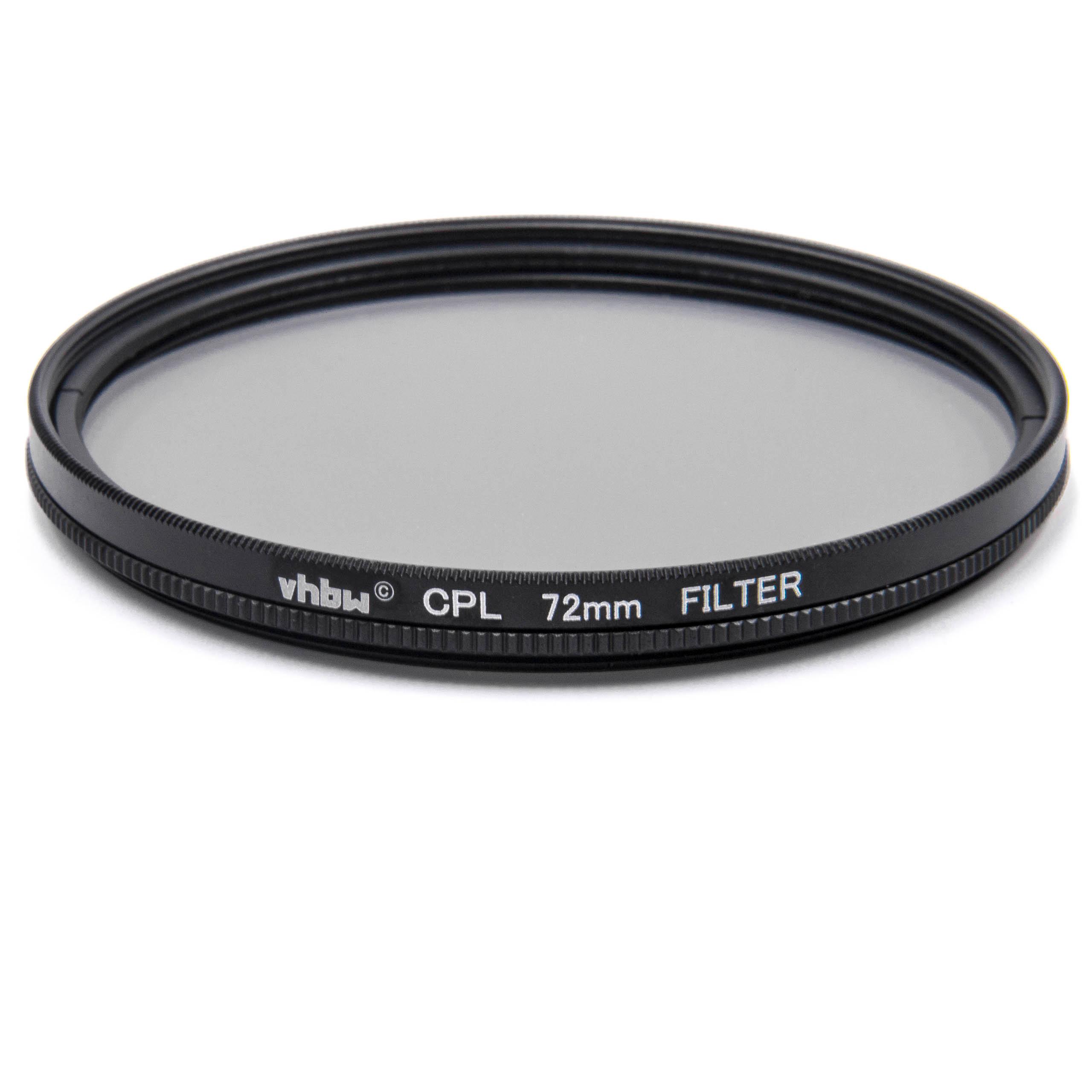 Filtro polarizzatore per camere e obiettivi con filettatura da 72 mm - filtro polarizzante circolare (CPL)