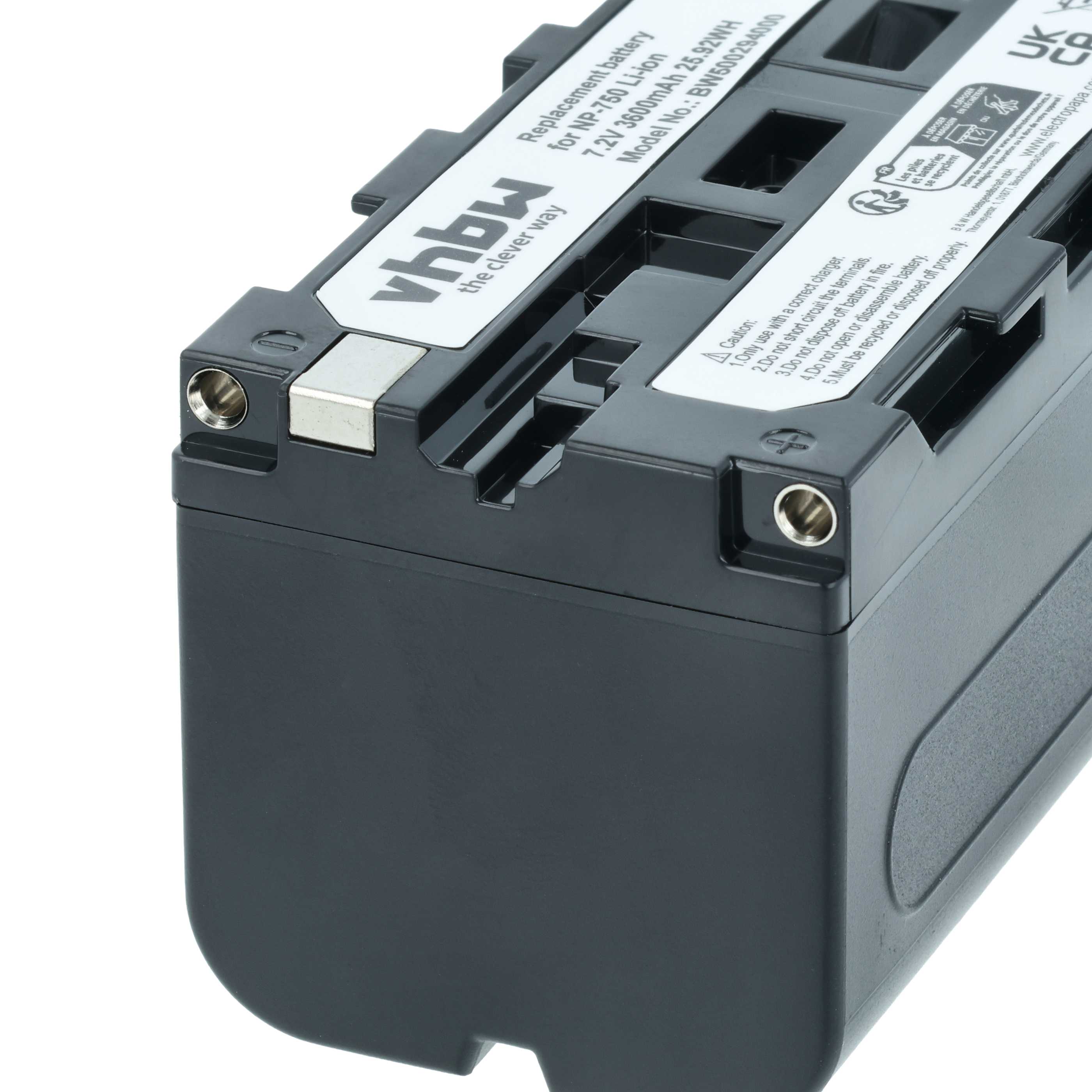 Batteria per videocamera sostituisce Grundig BP-10, BP-9, BP-8 - 3600mAh 7,2V Li-Ion