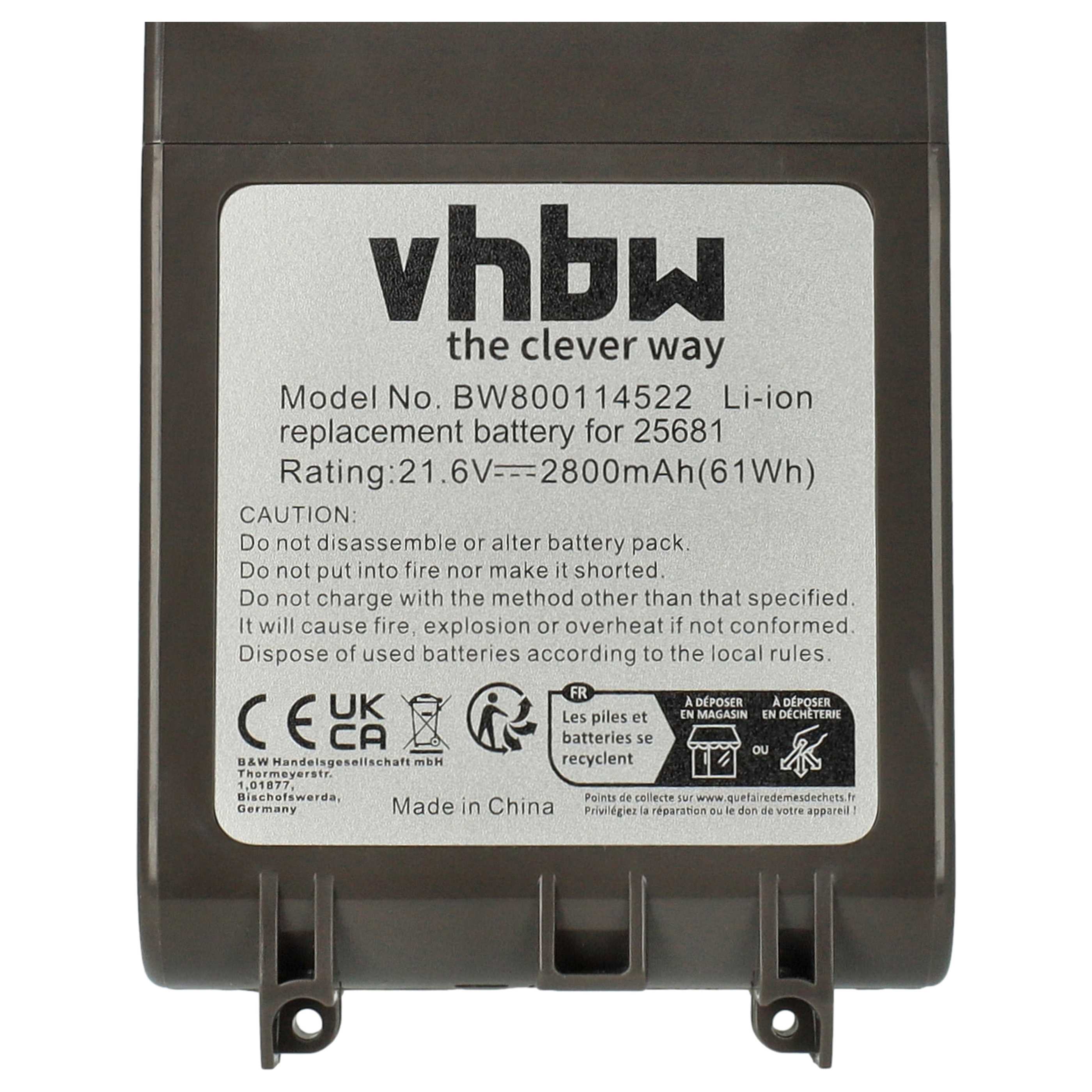Batteria per aspirapolvere Dyson V8, SV10, SV12 - 2800mAh 21,6V Li-Ion