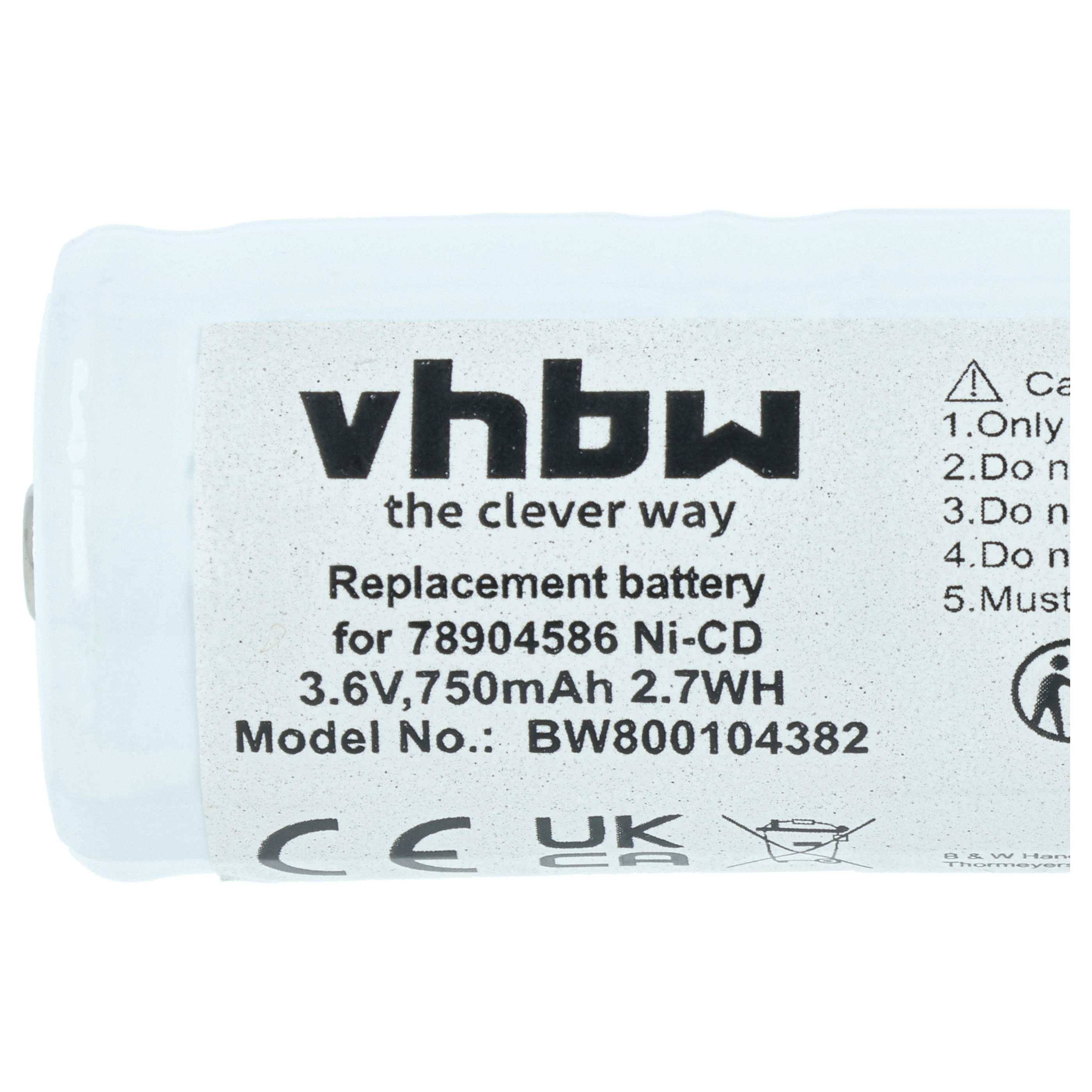 Akku (2 Stück) als Ersatz für 78904586 für Cardinal Medical - 750mAh 3,6V NiCd