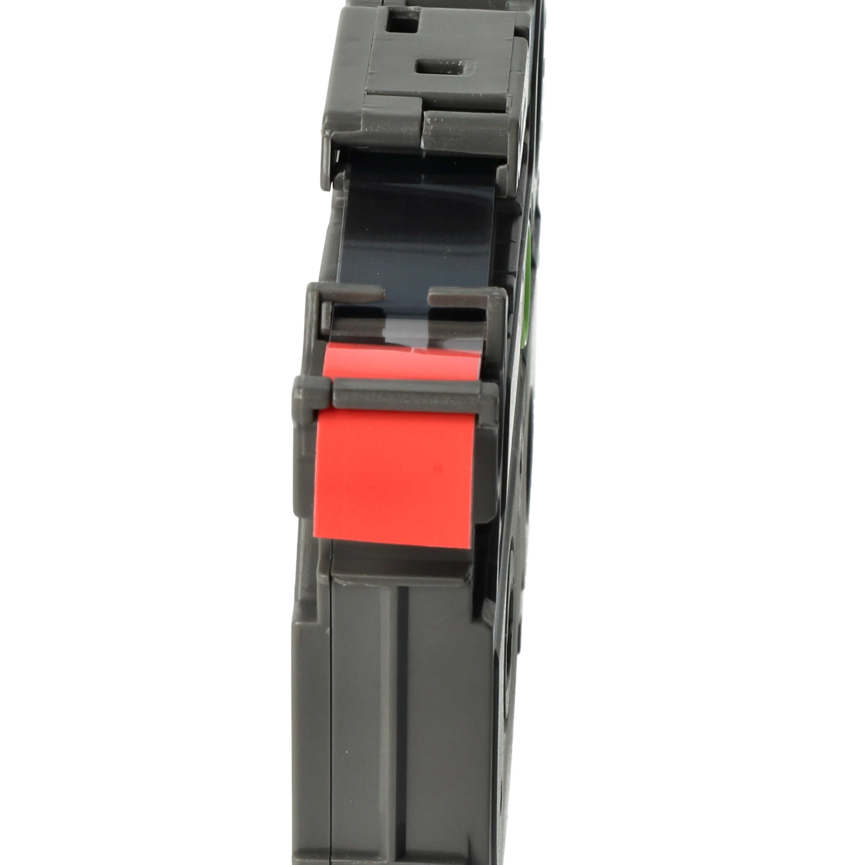 Label Tape as Replacement for Brother TZE-S431 - 12 mm Black to Red, Extra Stark