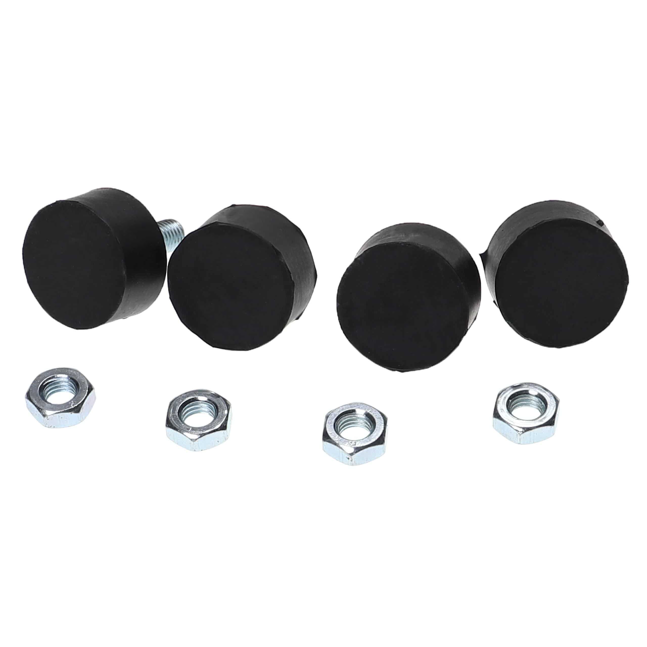 4x Vibration Dampers - Rubber Buffers M8