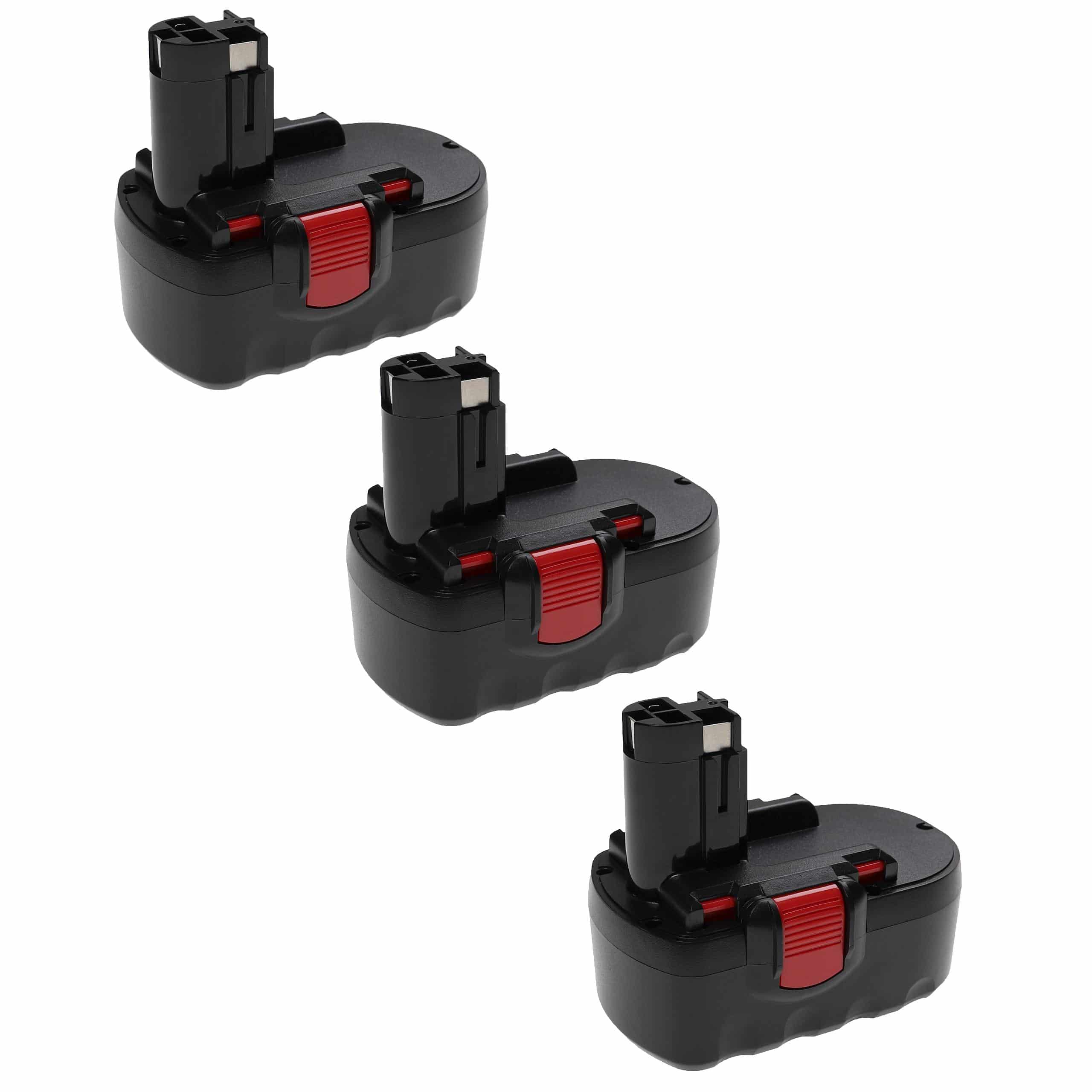 3x Battery replaces Bosch 2 607 335 278, 2 607 335 266 Electric Power Tool - 3300 mAh, 18 V, NiMH