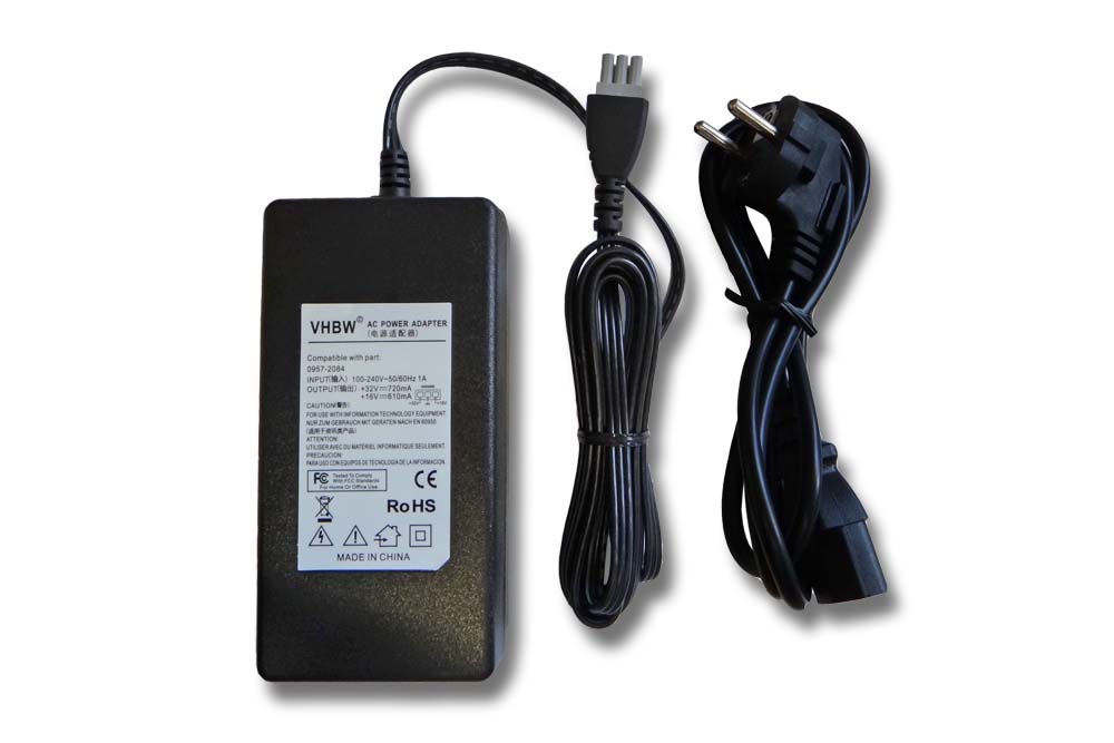 Mains Power Adapter replaces HP 0957-2183, 0957-2084, 0957-2083 for Printer - 200 cm