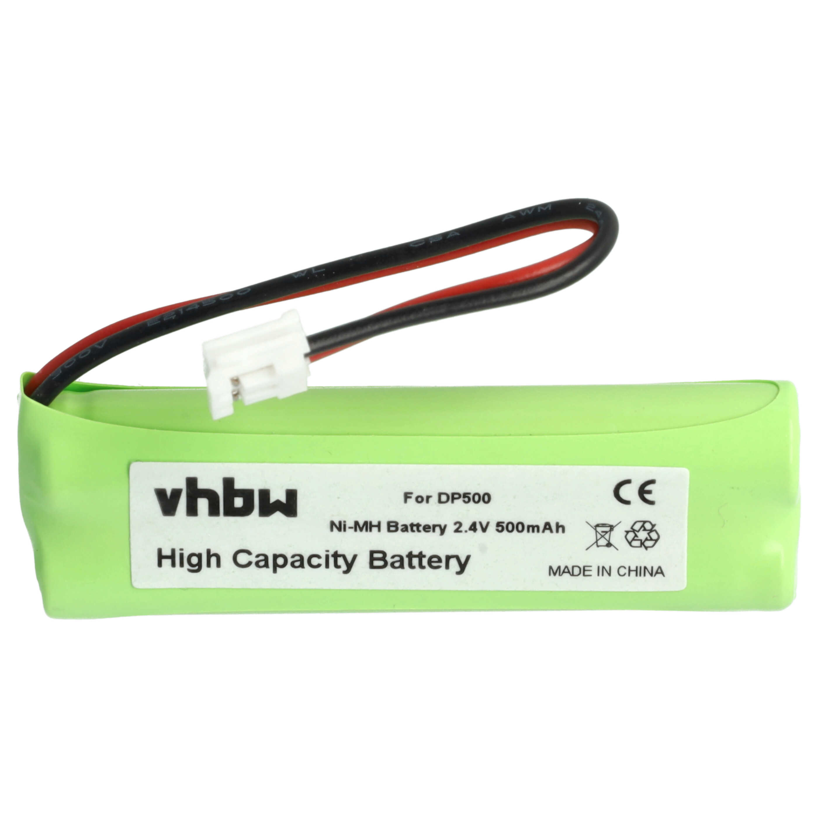 10x Batteries remplace GPHC05RN01, GP1010, VT50AAAALH2BMJZ pour téléphone Binatone - 500mAh 2,4V NiMH