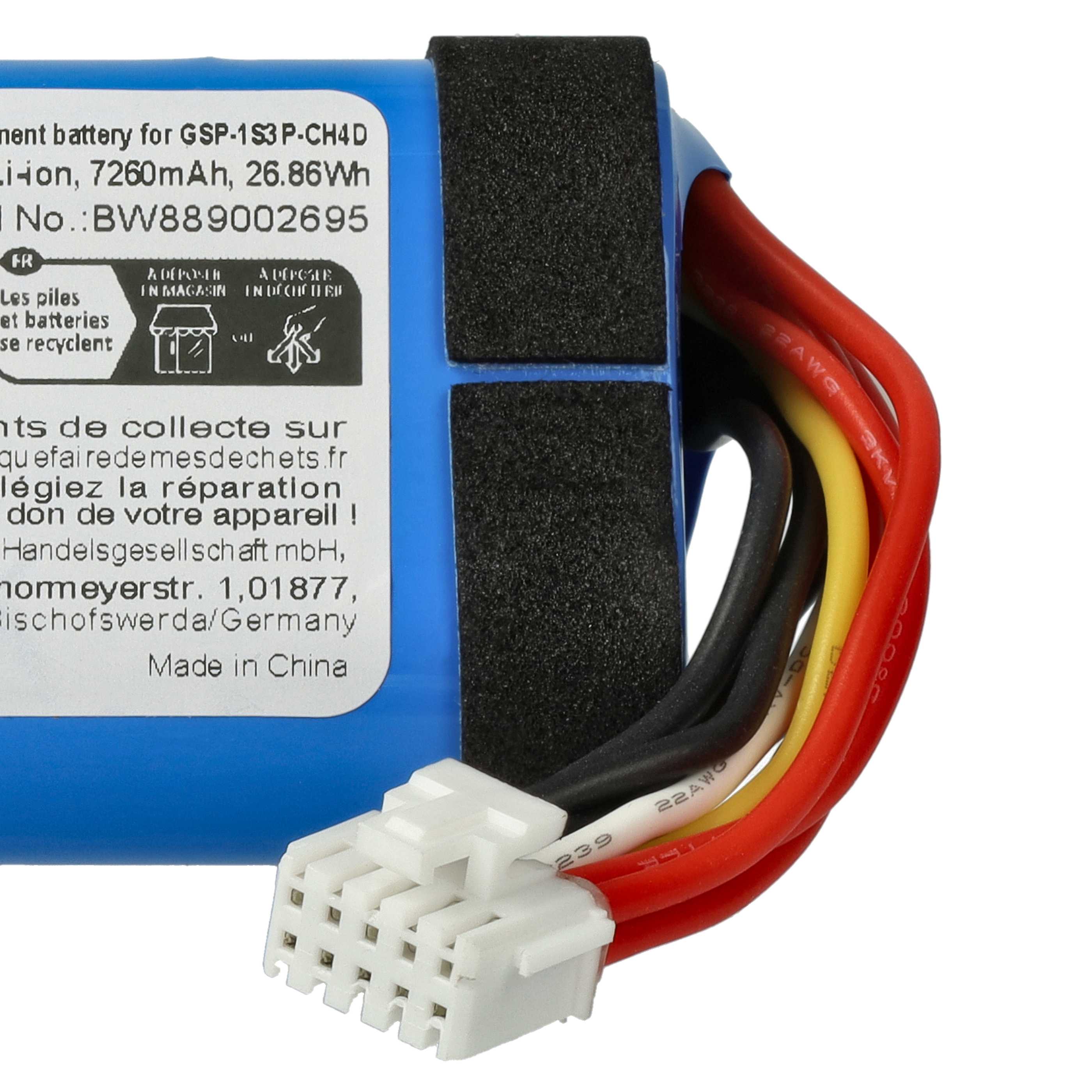Akumulator do głośnika zamiennik JBL GSP-1S3P-CH4D - Li-Ion 7260mAh
