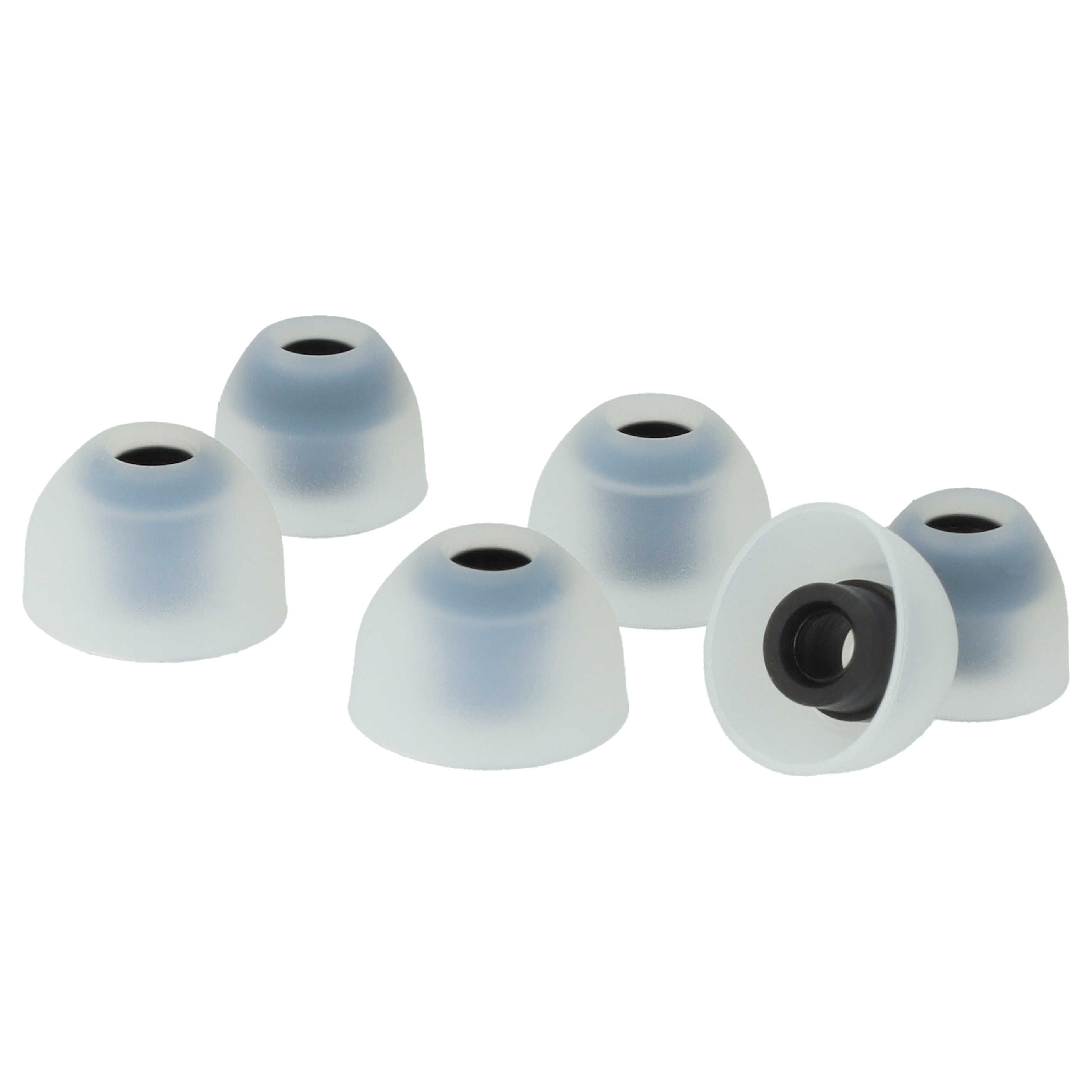 vhbw 7 Paar Ohrstöpsel passend für Sony WF-1000XM3 kabellose Kopfhörer - Schwarz / Weiß, Silikon, Weich
