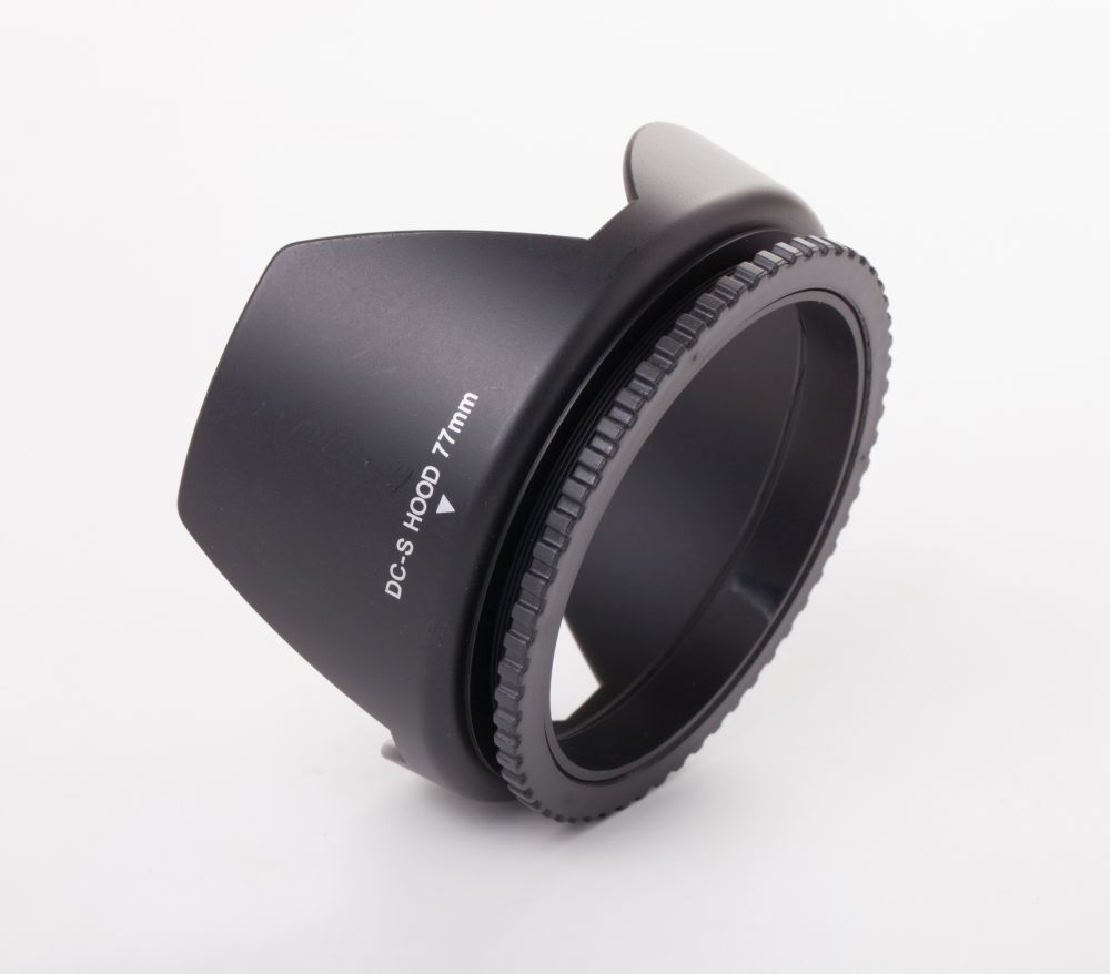 Lens Hood suitable for 77mm Lens - Lens Shade Black, tulip-shaped