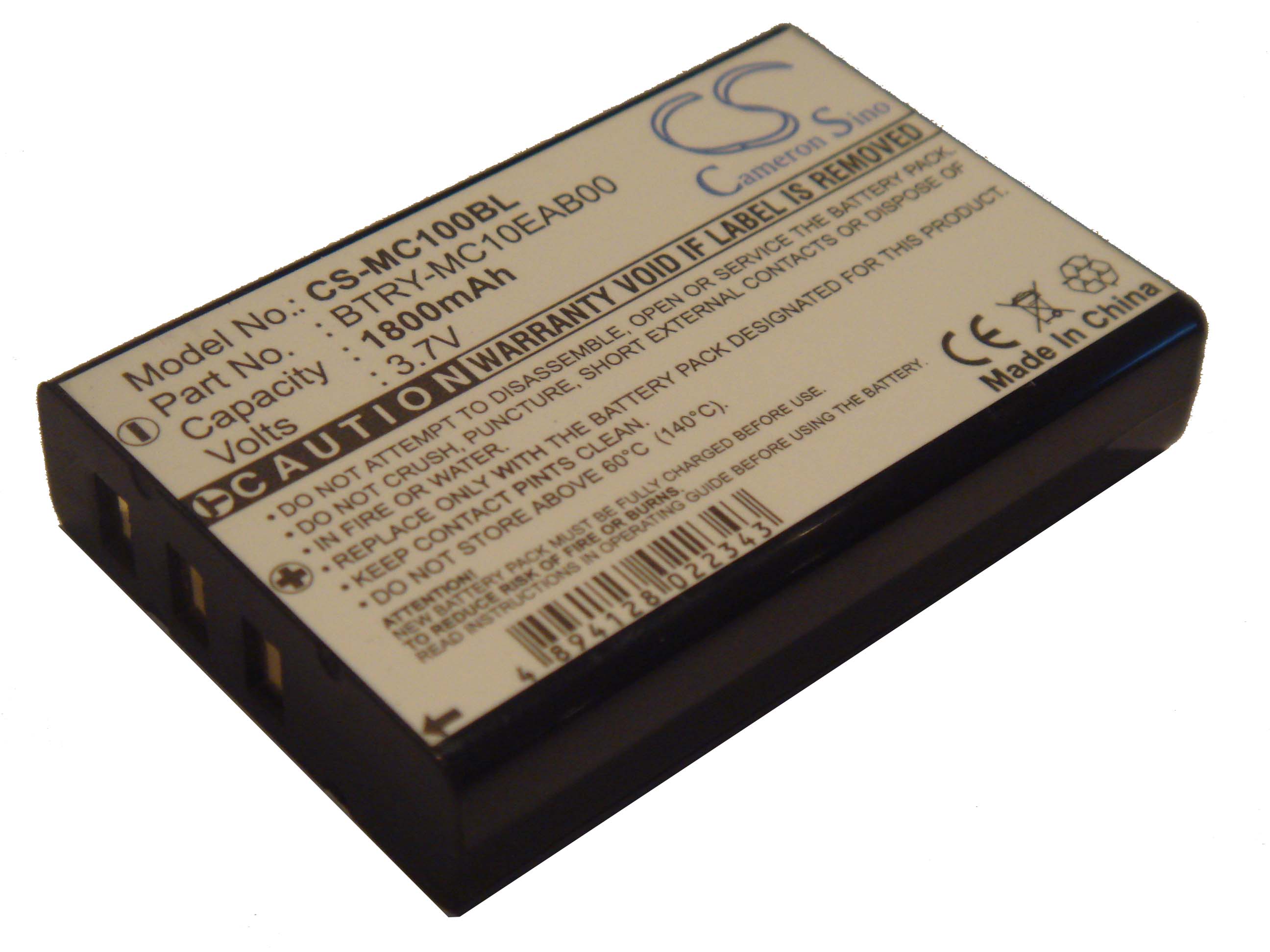 Batterie remplace Intermec 73659, 074337S pour scanner de code-barre - 1600mAh 3,6V Li-ion