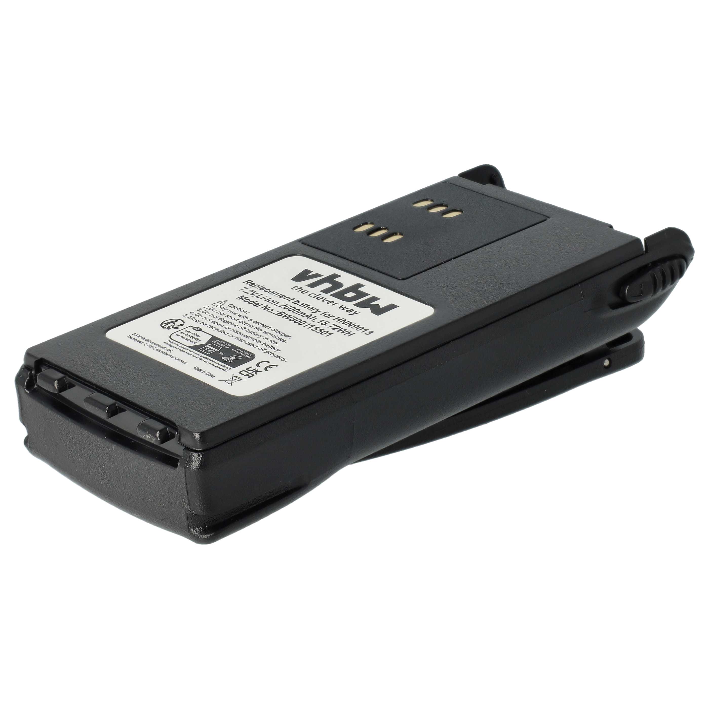 Akku als Ersatz für Motorola HMNN4151, HMNN4154, HMNN4158, HMNN4159 für Funkgerät - 2600mAh 7,4V Li-Ion