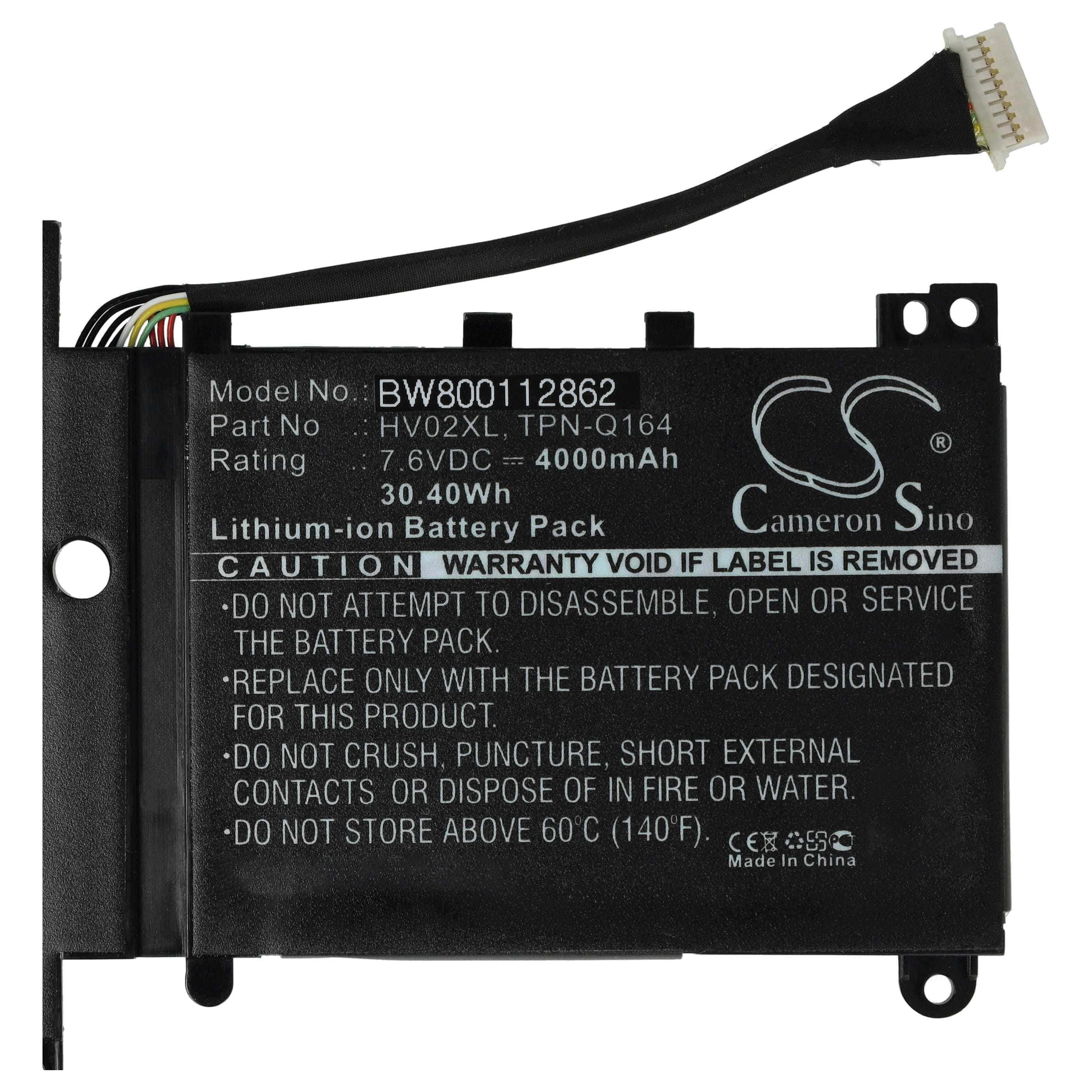 Akumulator do laptopa zamiennik HP TPN-Q164, HV02XL, 796219-421, HSTNN-LB6P, 796355-005 - 4000 mAh 7,6 V LiPo