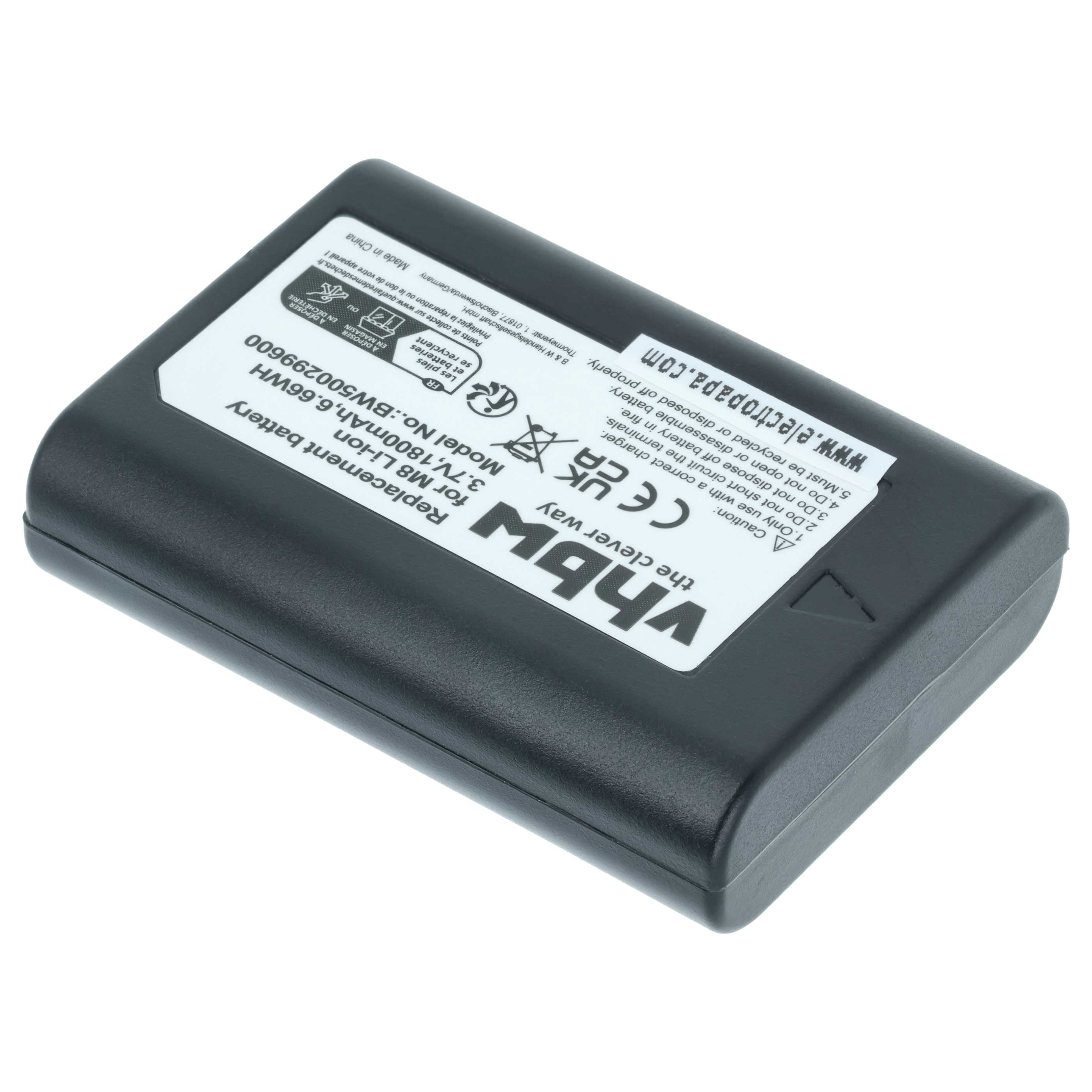 2x Battery replaces Leica BLI-312, 14464, BP-SCL1 - 1800mAh, 3.7V, Li-Ion