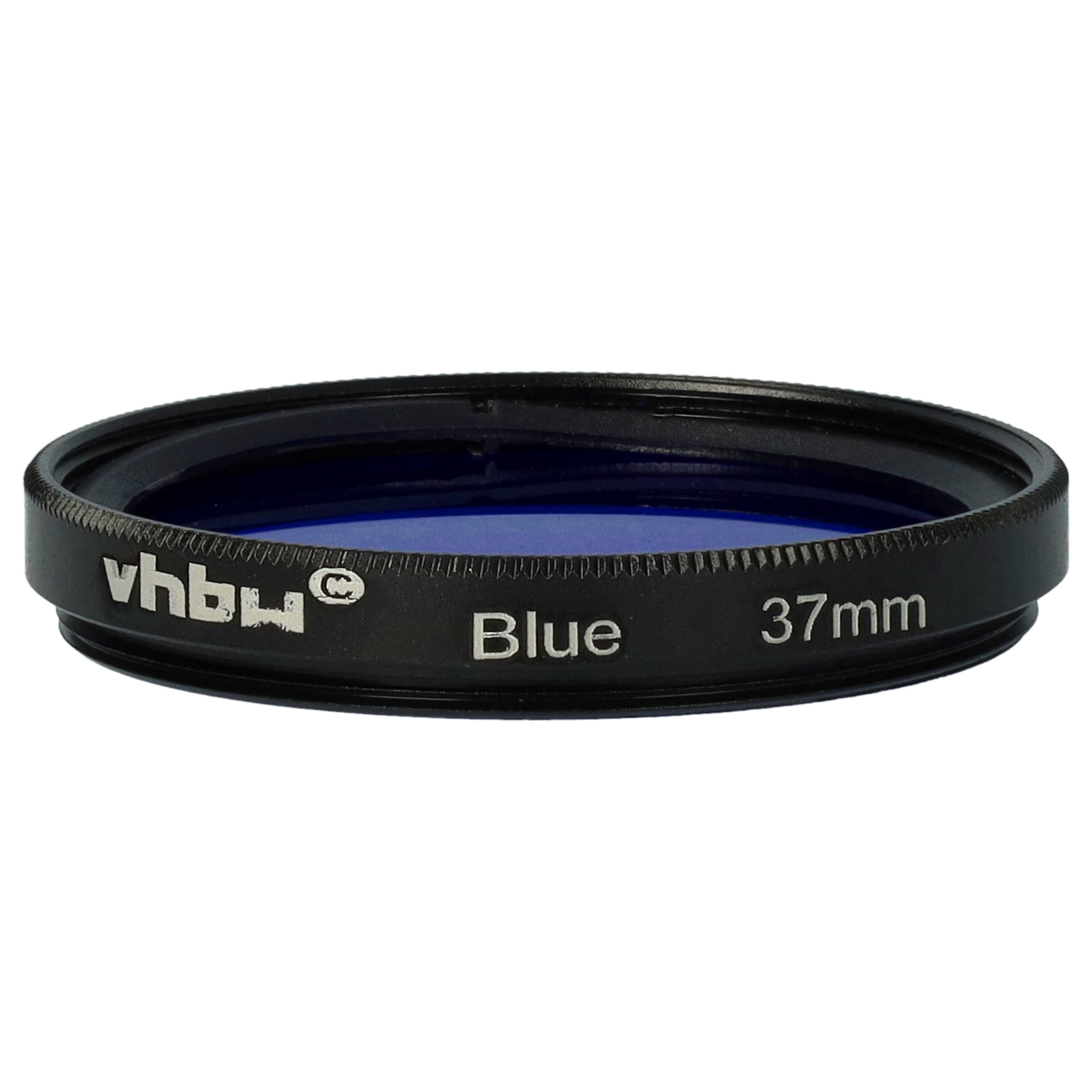 Filtro colorato per obiettivi fotocamera con filettatura da 37 mm - filtro blu