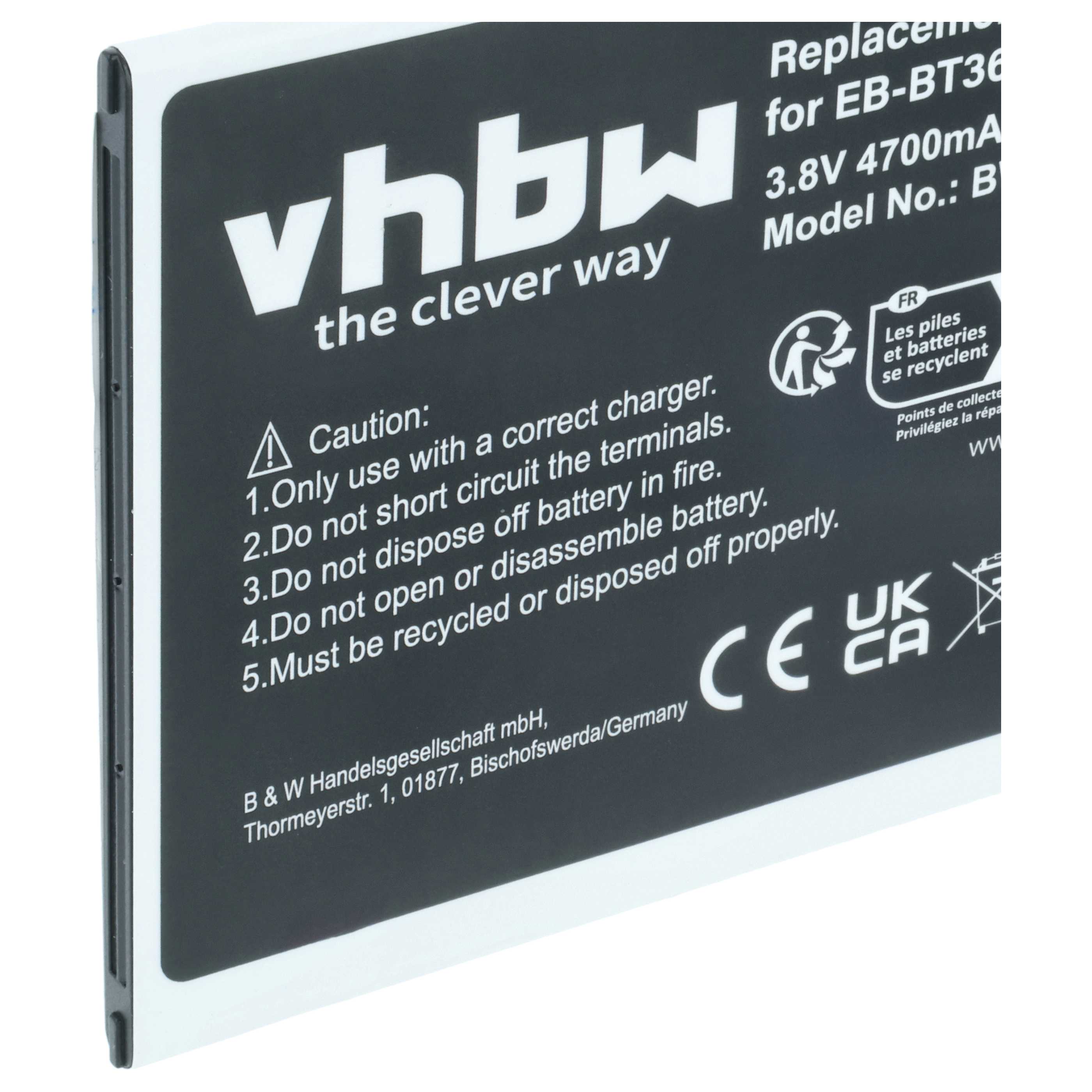 Akumulator zamiennik Samsung EB-BT365BBU, EB-BT365BBC, EB-BT365BBE, EB-BT365BBUBUS - 4700 mAh 3,8 V LiPo