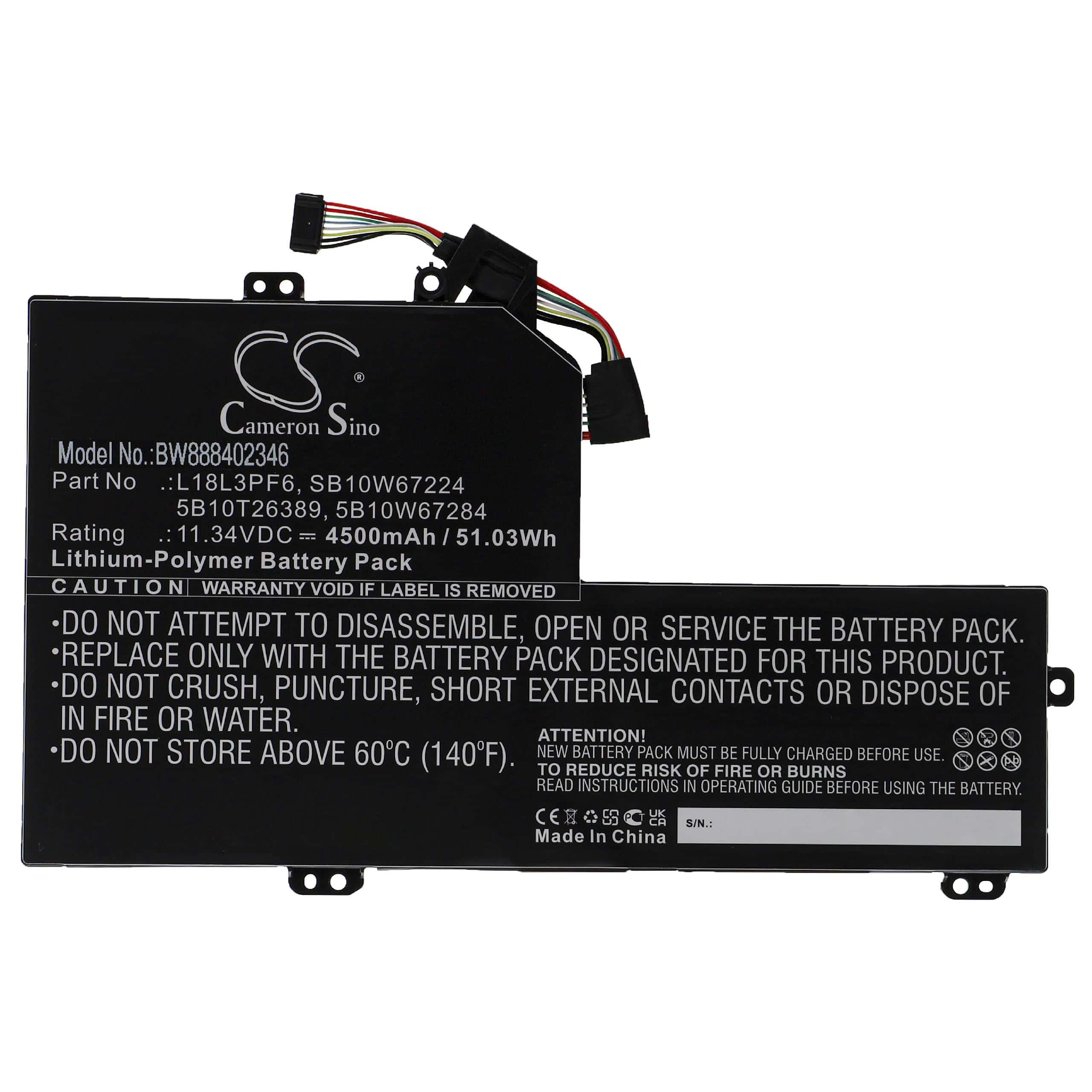 Akumulator do laptopa zamiennik Lenovo SB10W67224, L18L3PF6, 5B10W67284, 5B10T26389 - 4500 mAh 11,34 V LiPo