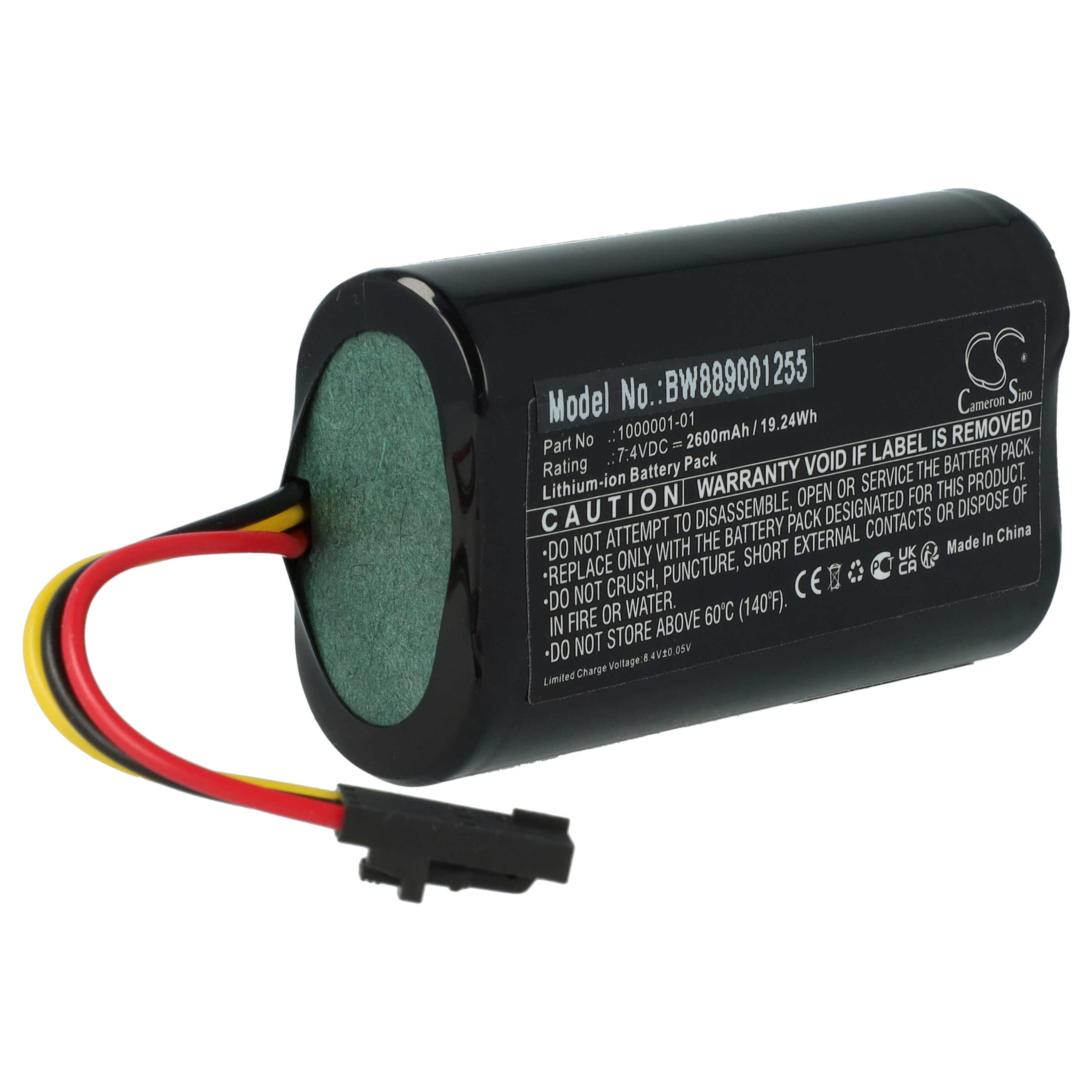Batterie remplace Topcon 1000001-01 pour traceur GPS - 2600mAh 7,4V Li-ion
