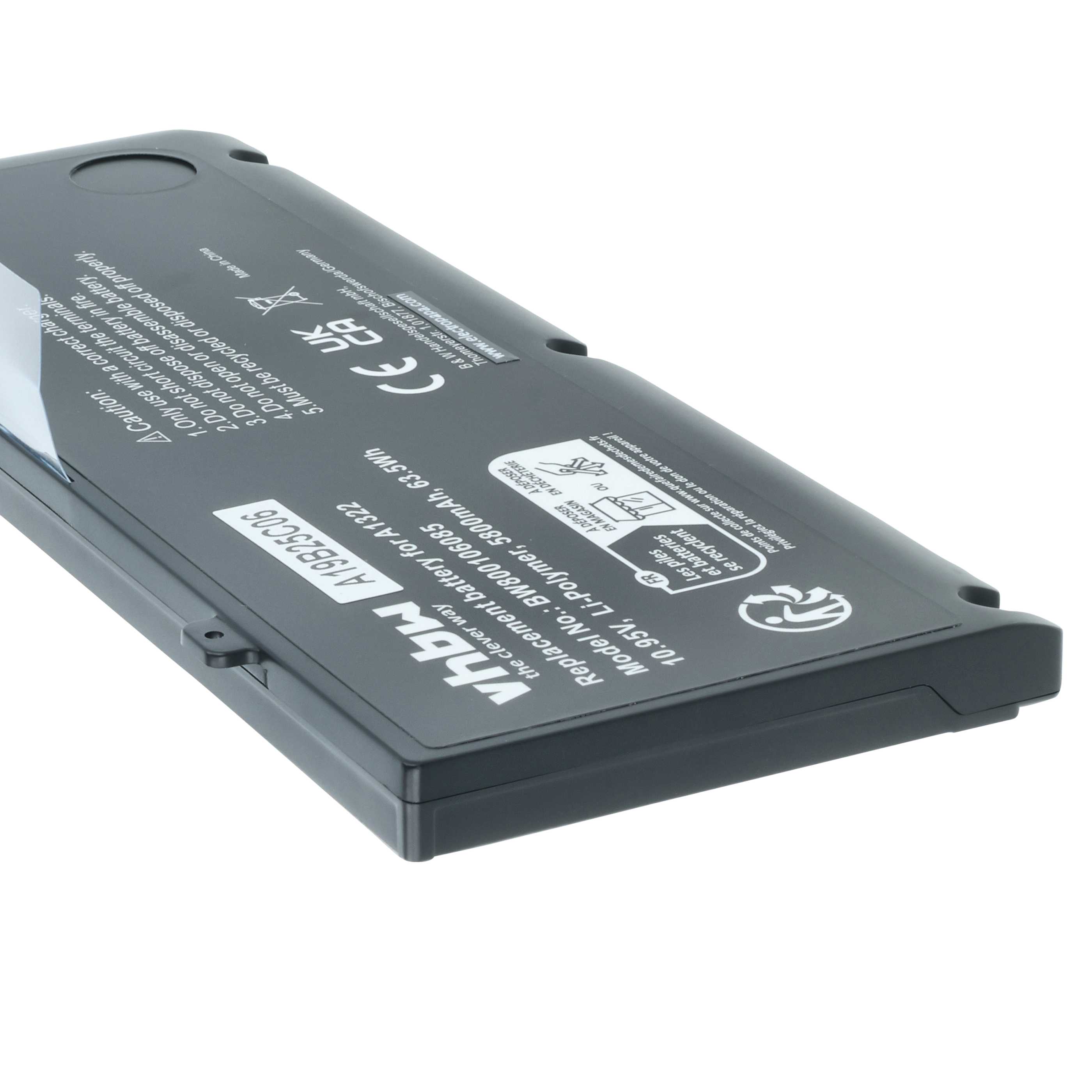 Batteria sostituisce Apple 661-5229, 661-5557, 661-5391, 020-6547-A per notebook - 5800mAh 10,95V Li-Poly nero