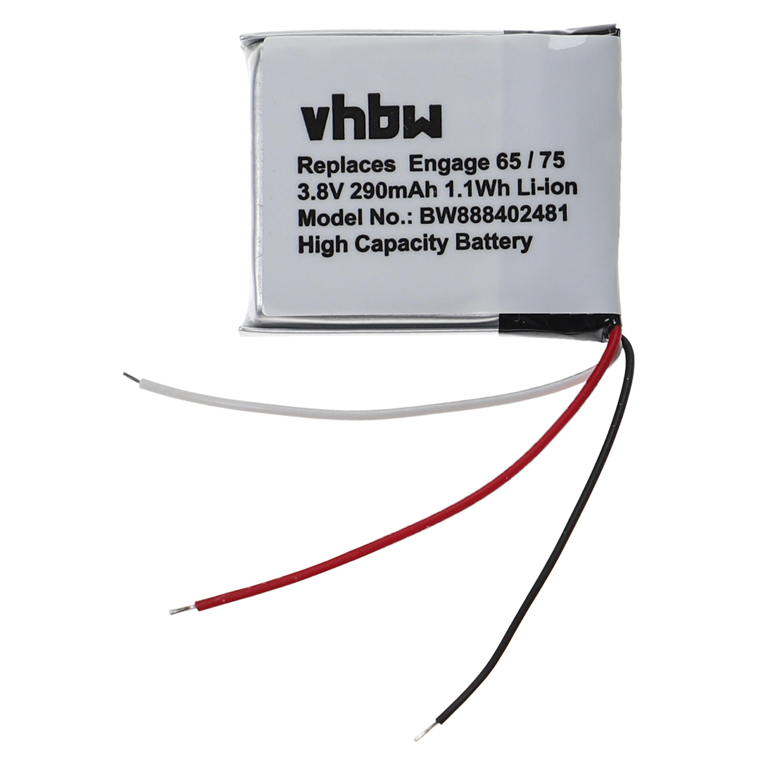 Batterie pour Jabra Engage 65, 75 pour casque audio - 290mAh 3,8V Li-ion