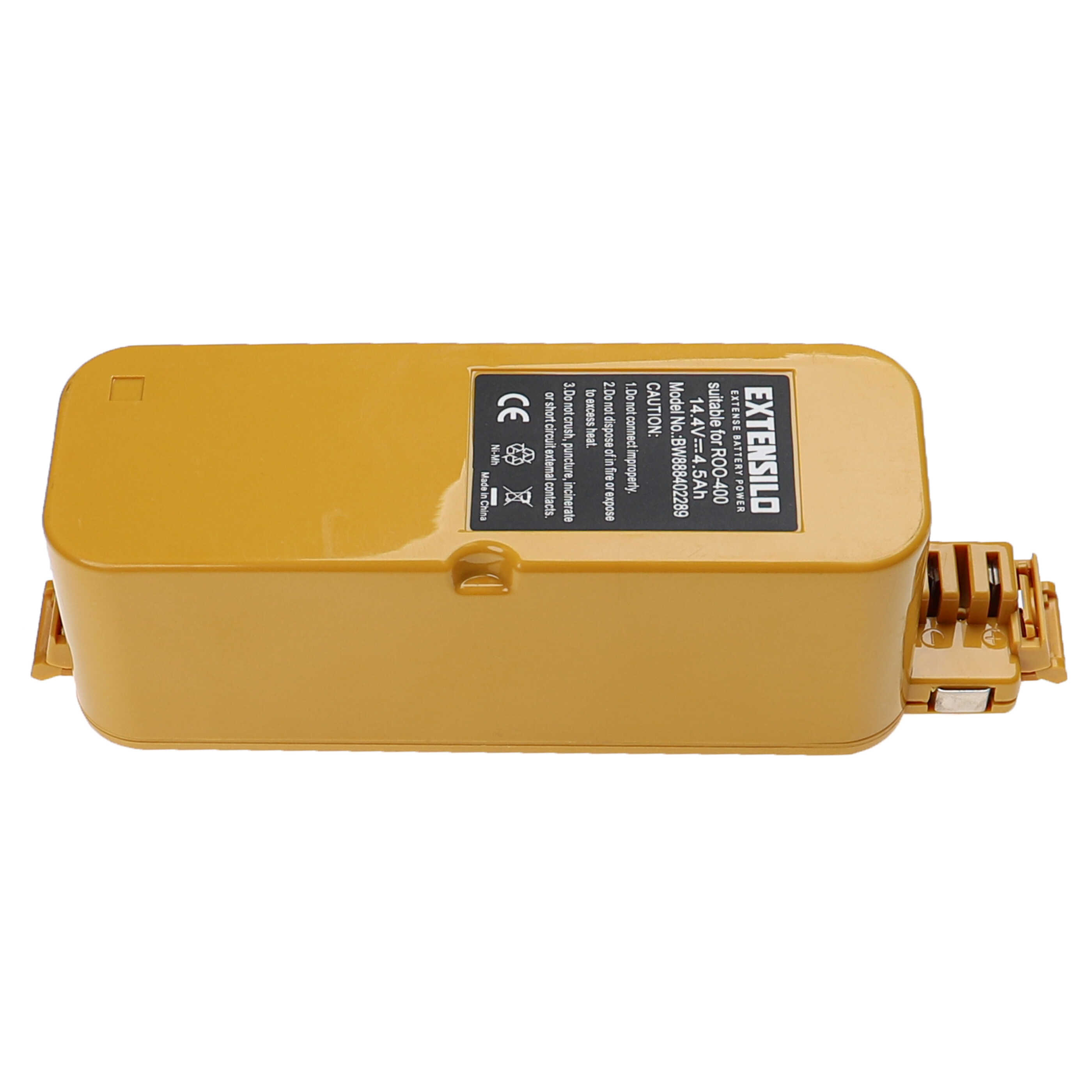 Batería reemplaza APS 4905, NC-3493-919, 11700, 17373 para aspiradora iRobot - 4500 mAh 14,4 V NiMH amarillo
