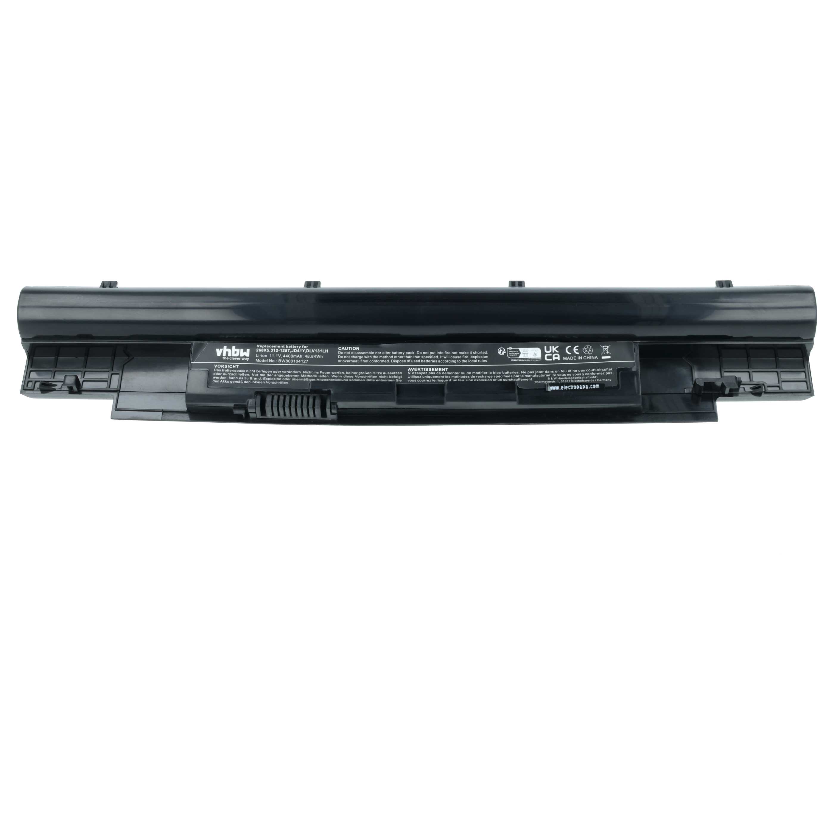 Akumulator do laptopa zamiennik Dell 312-1258, H2XW1, 268X5, 0VCTWN, H7XW1 - 4400 mAh 11,1 V Li-Ion, czarny