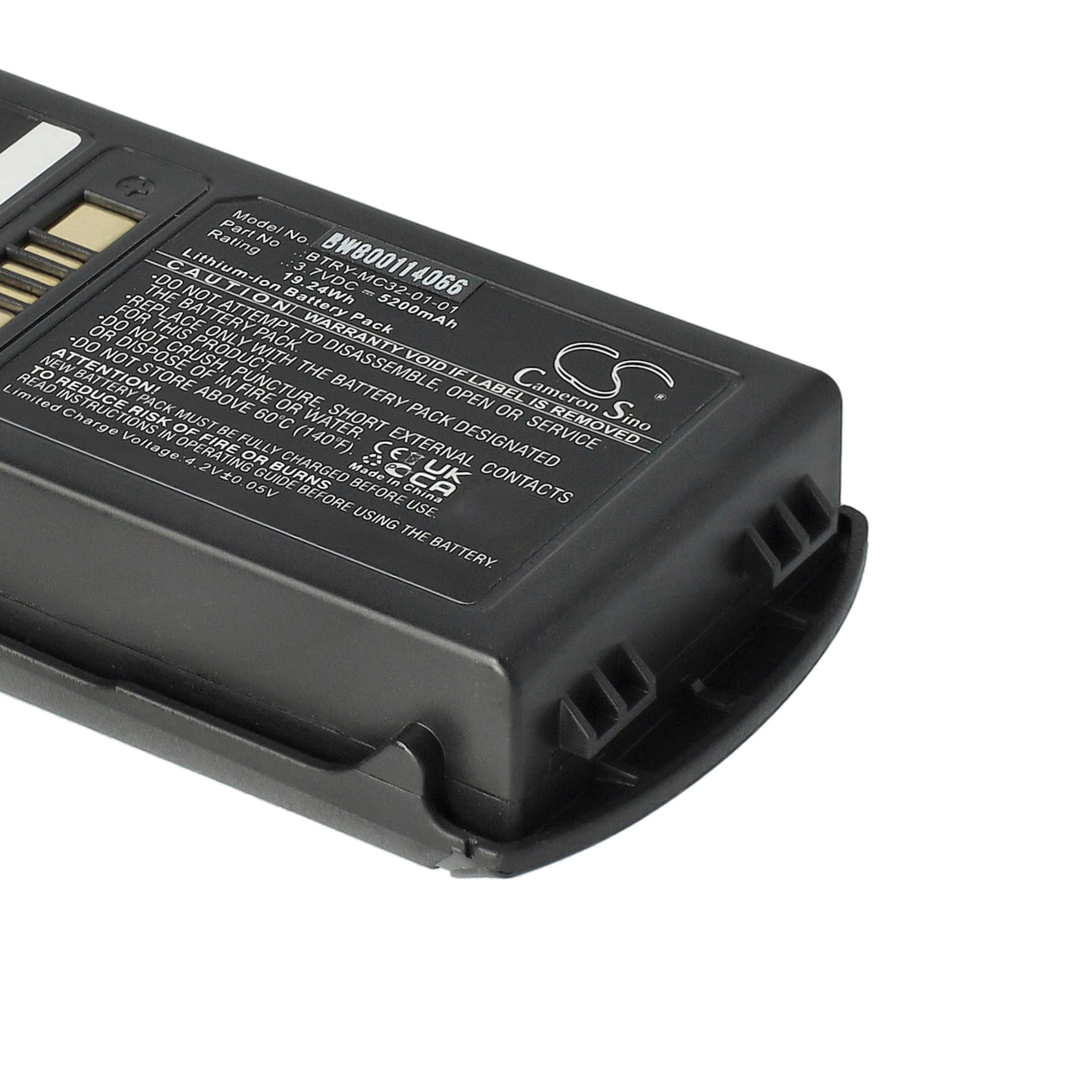 5x Batteria sostituisce Motorola 82-000012-01, BT-000375 per barcode scanner Motorola - 5200mAh 3,7V Li-Ion