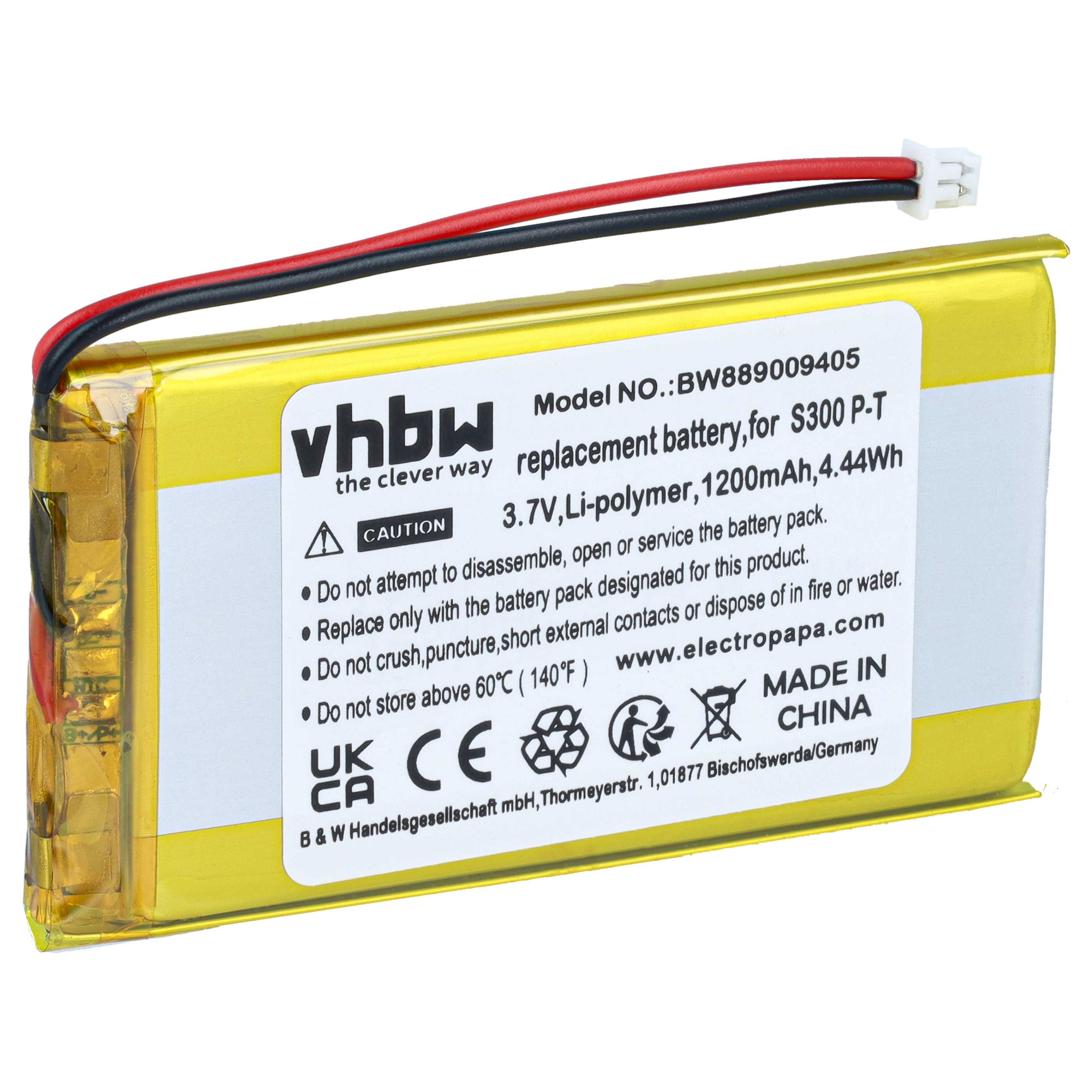 Weighing Scales Battery for Elicom - 1.2 Ah 3.7 V Li-polymer