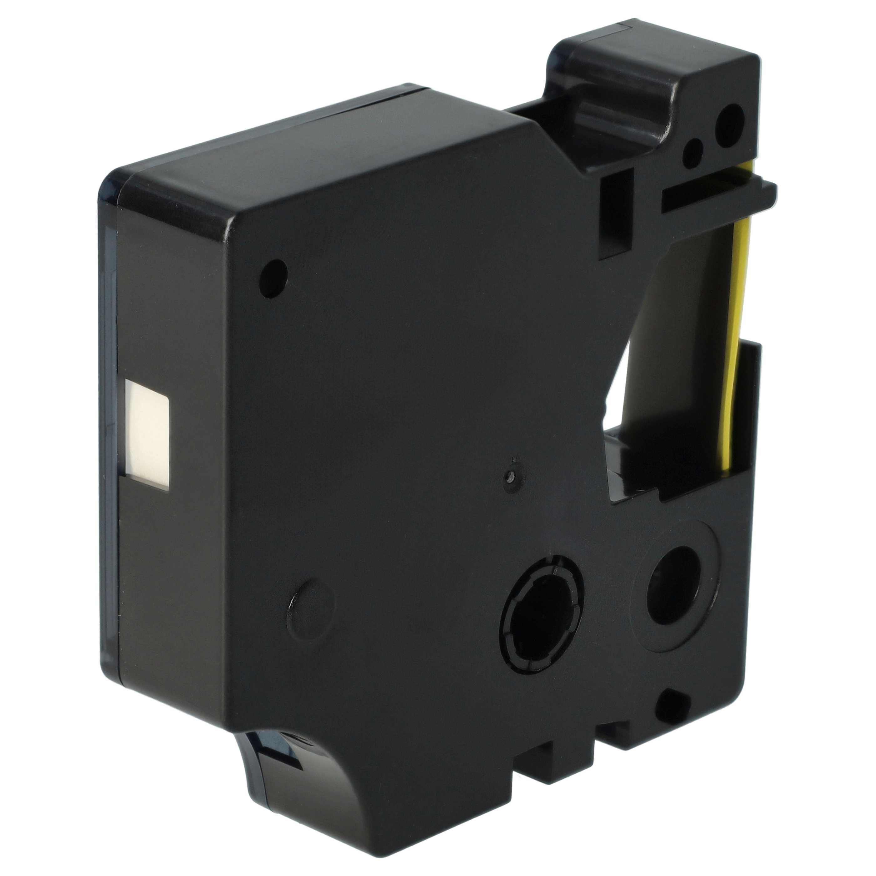 Label Tape replaces Dymo 18490 - 12 mm Black to Yellow, Nylon