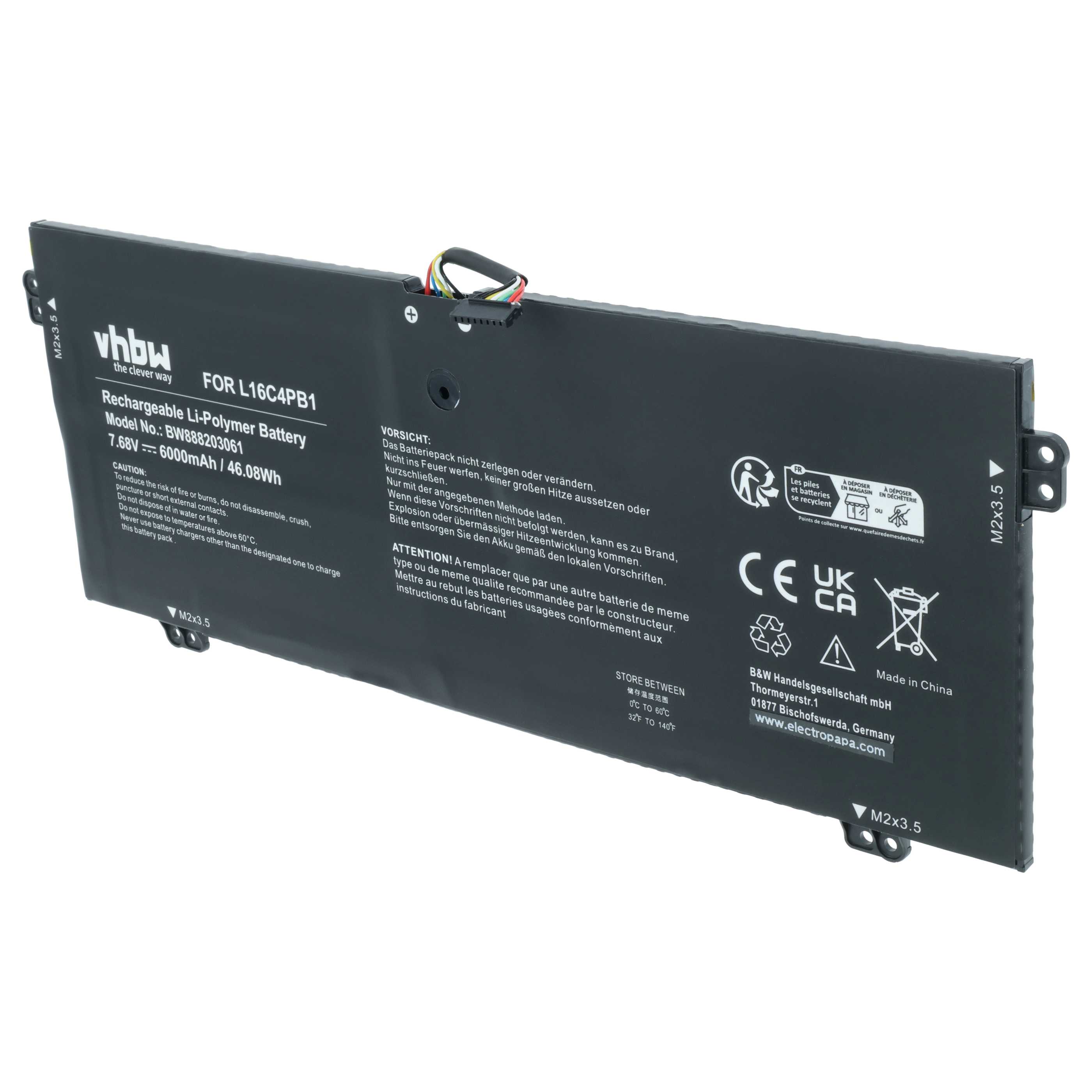 Akumulator do laptopa zamiennik Lenovo 5B10Q38238, 5B10M52740, 5B10M52211, 5B10W67229 - 6000 mAh 7,68 V LiPo