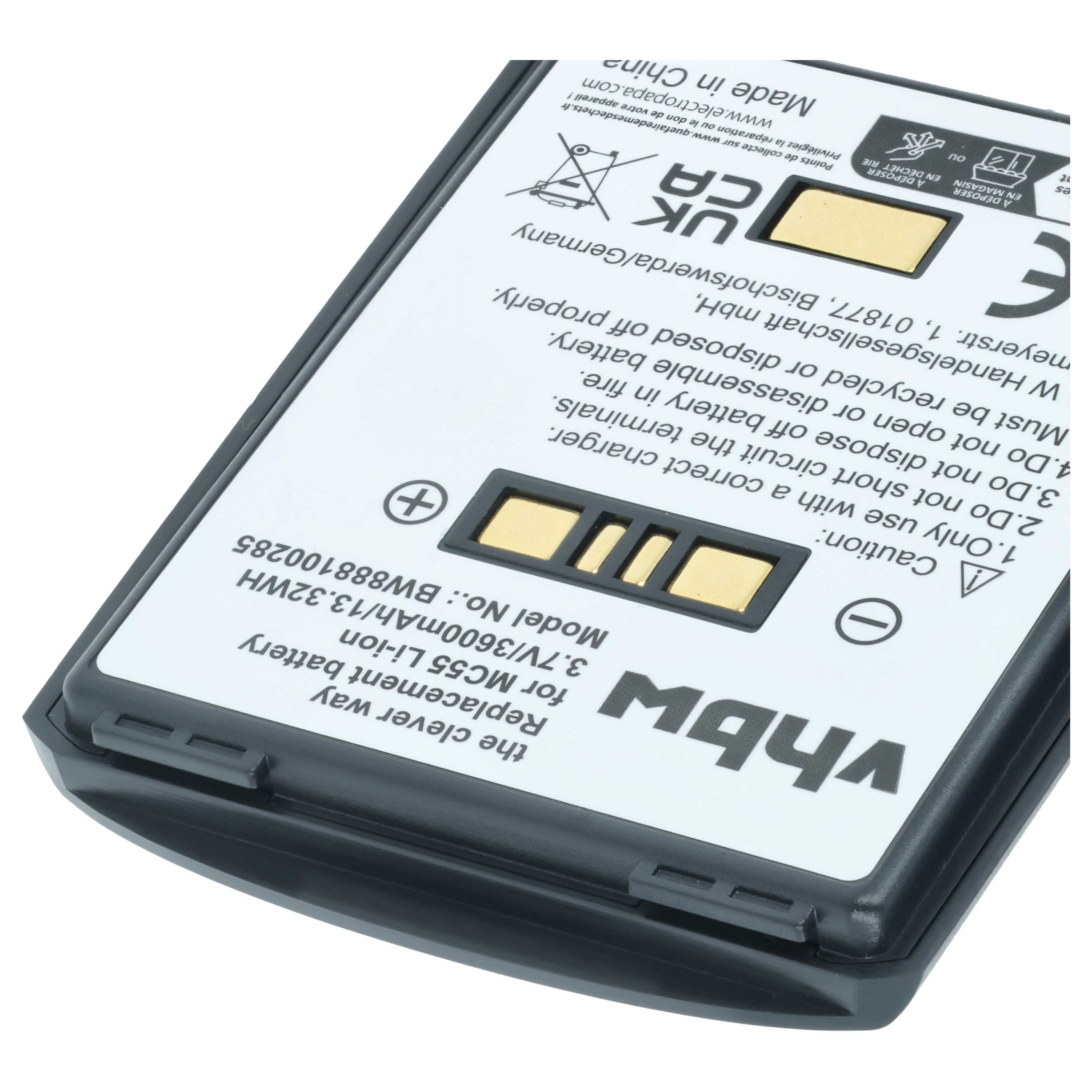 Batterie (2 pcs.) remplace Symbol BTRY-MC55EAB02, 82-111094-01 pour ordinateur mobile PDA Symbol - 3600mAh