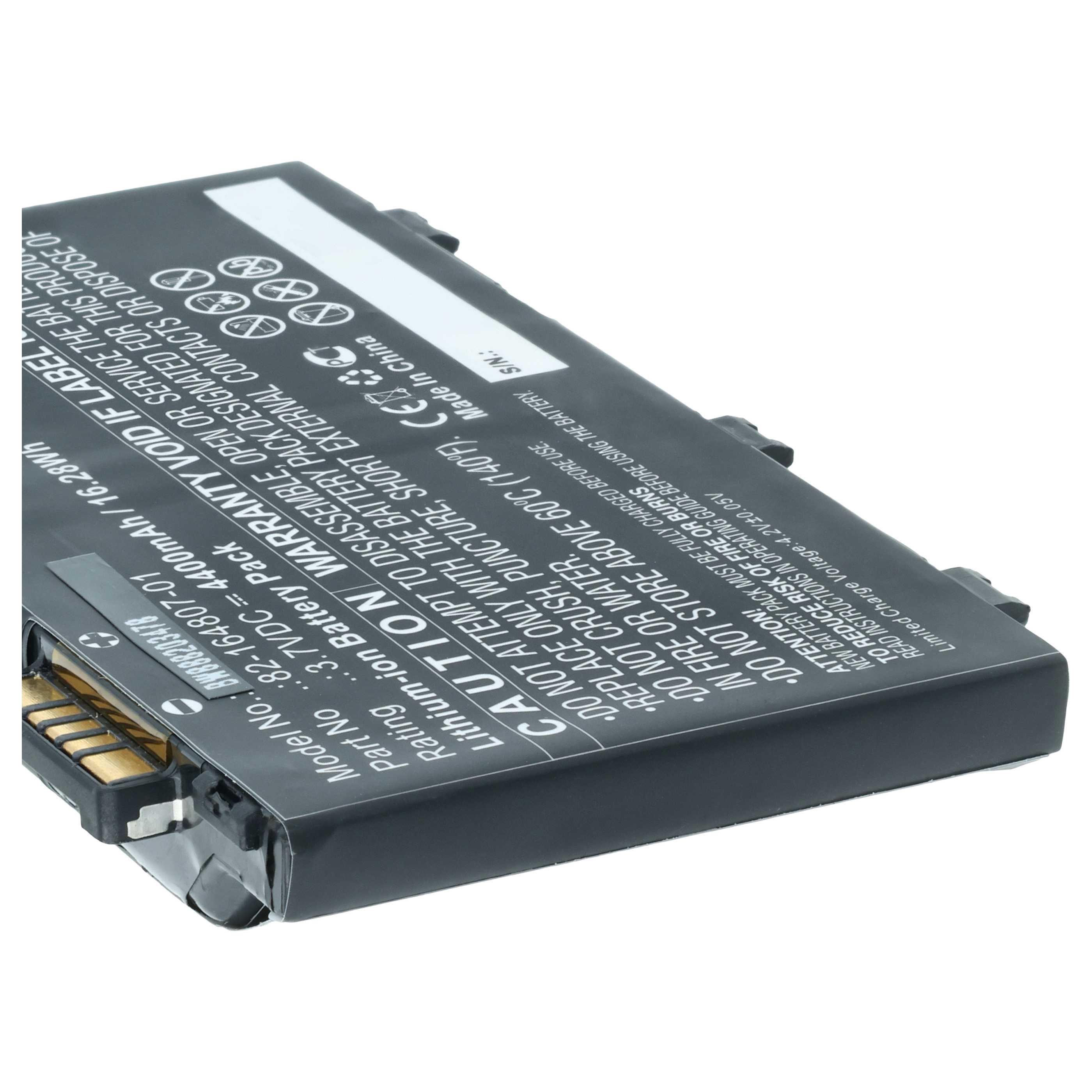 2x Batería reemplaza Motorola 82-164807-01, 82-164801-02 para computadora móvil (4400 mAh, 3,7 V, Li-Ion)